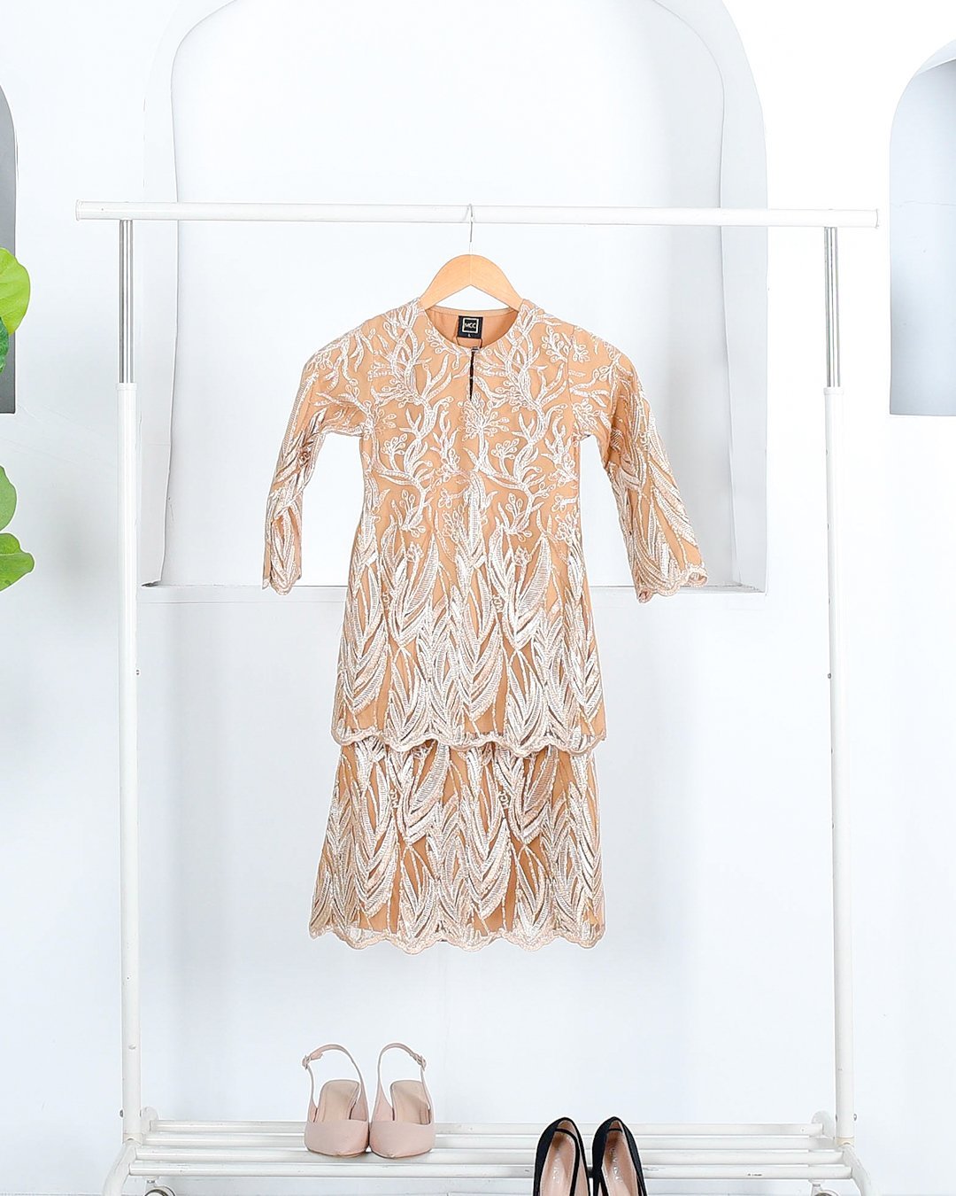 Baju Kurung Lace Ablaa Kids - Banana Gold
