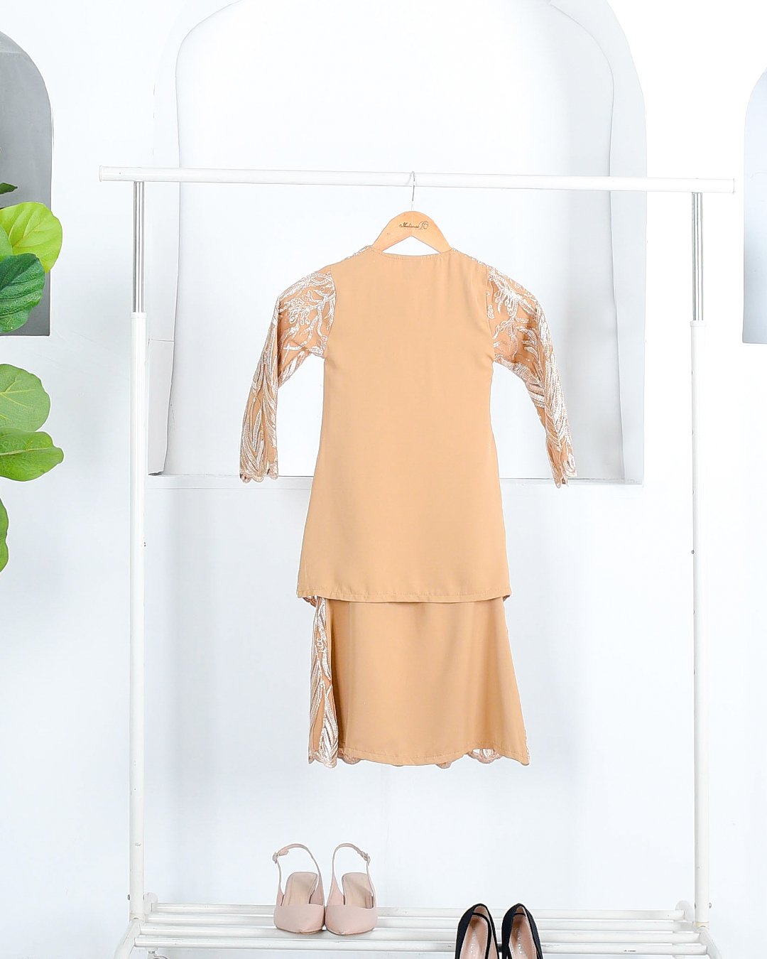 Baju Kurung Lace Ablaa Kids - Banana Gold
