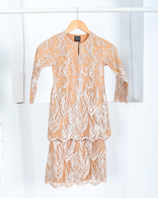 Baju Kurung Lace Ablaa Kids - Banana Gold
