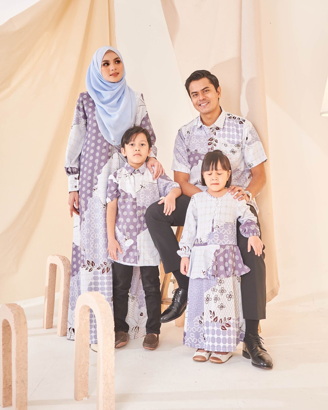 Dress Peplum Ezre Kids - Periwinkle Blue