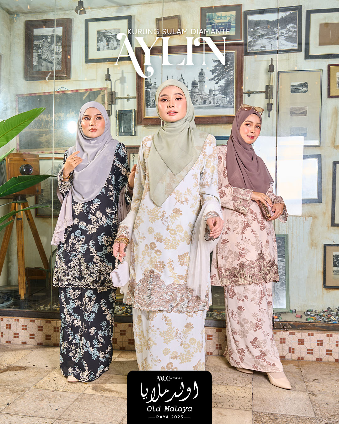 Baju Kurung Sulam Lace Aylin
