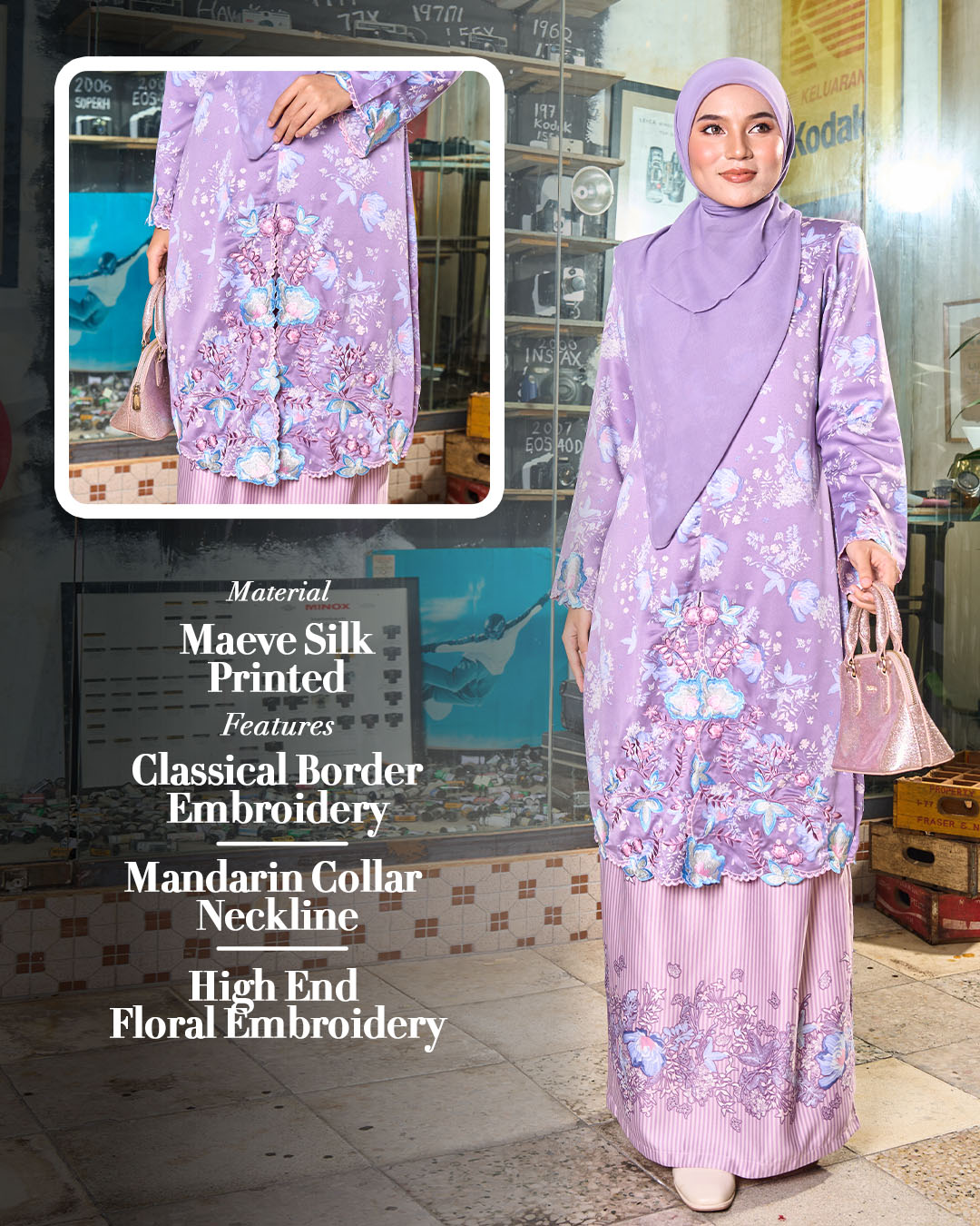 Baju Kurung Silk Printed Hawa