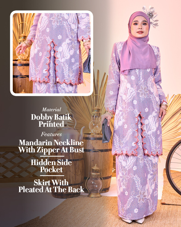 Baju Kurung Sulam Batik Alora