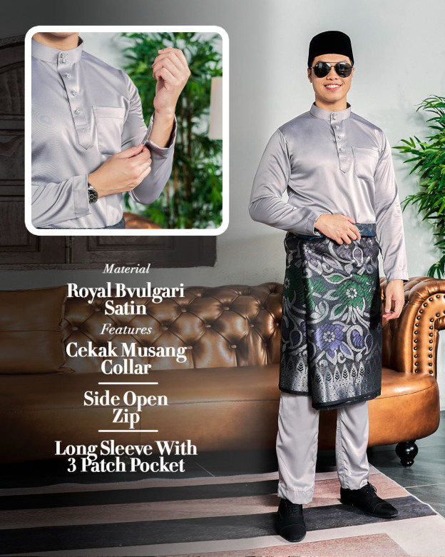 Baju Melayu Tailored Fit Hombre X MCC