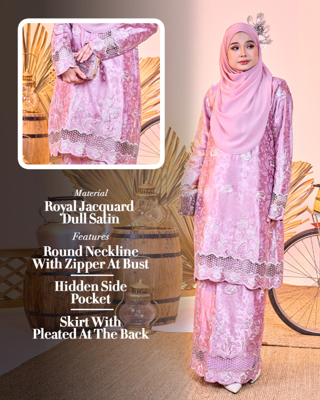 Baju Kurung Sulam Jacquard Akira Daisy