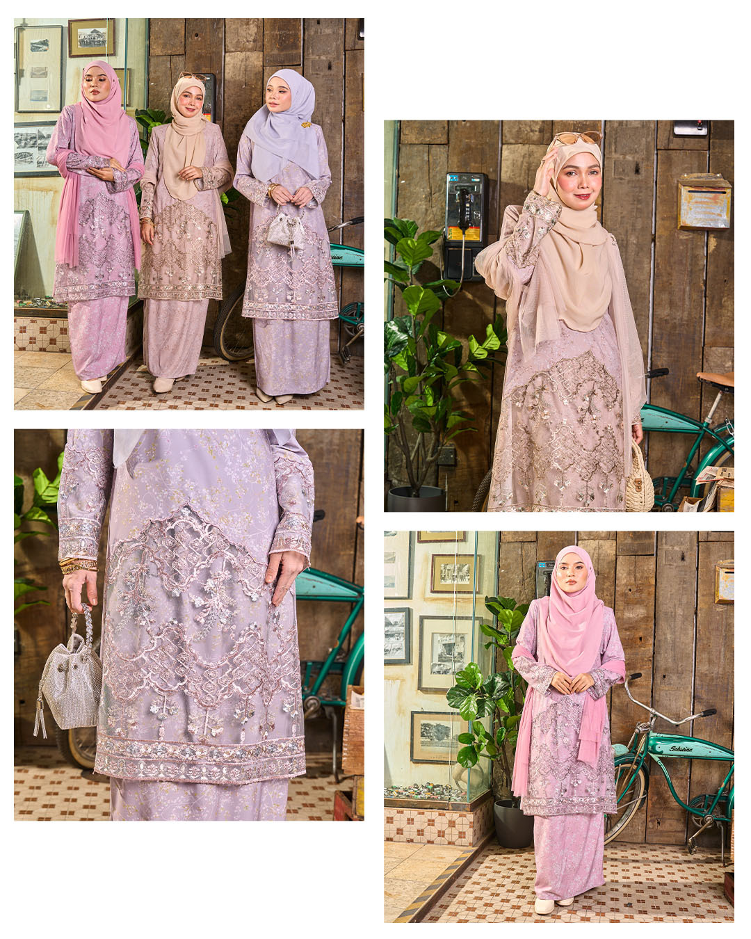 Baju Kurung Moden Sulam Lace Maryam - Zety