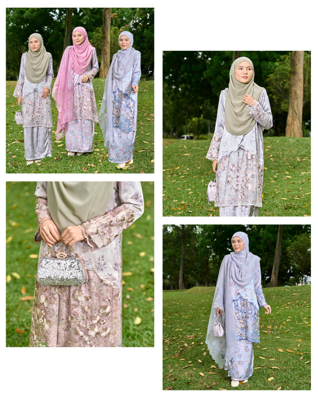 Baju Kurung Moden Sulam Lace Maryam - Malika