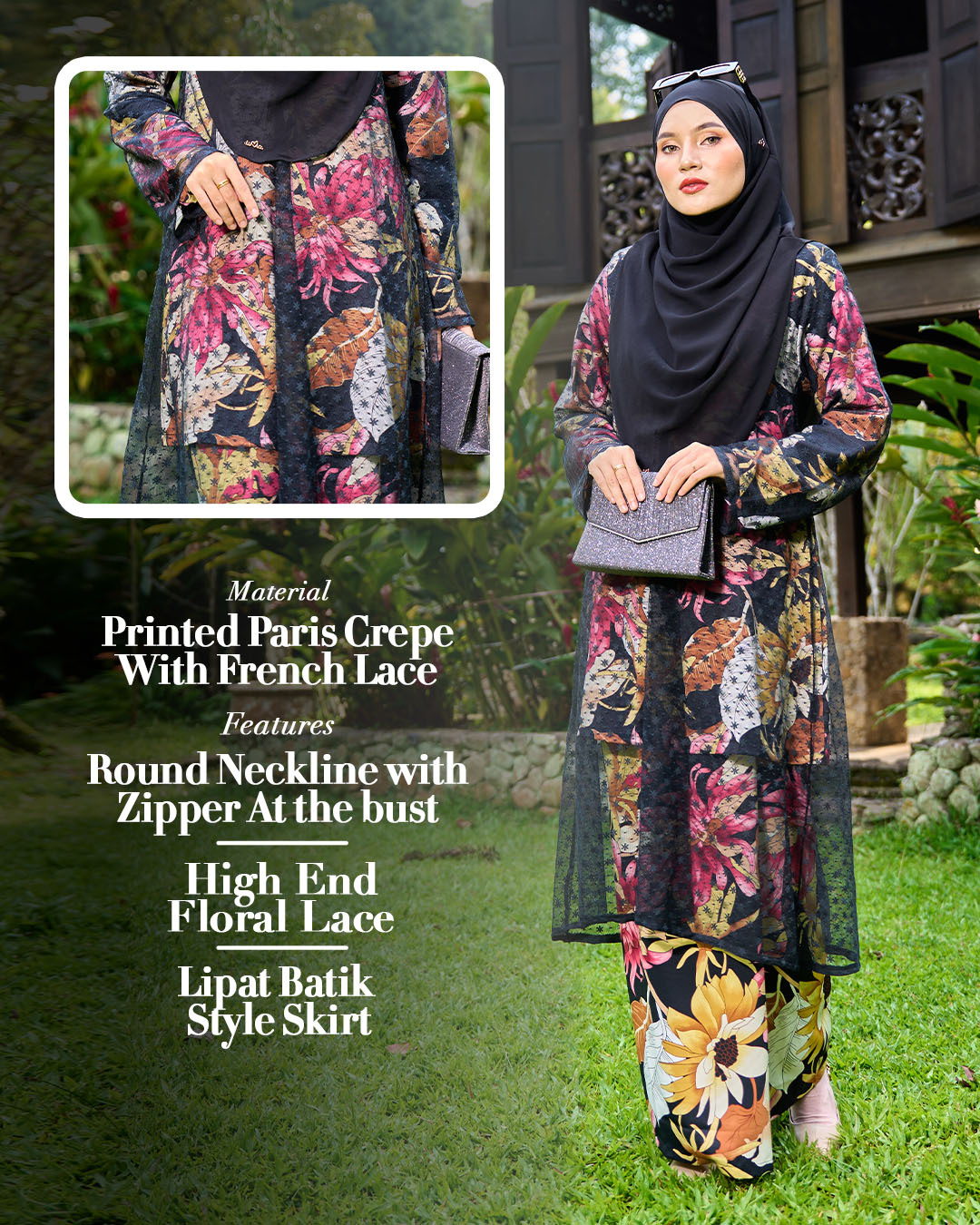 Baju Kurung Pahang Lace Raihanah