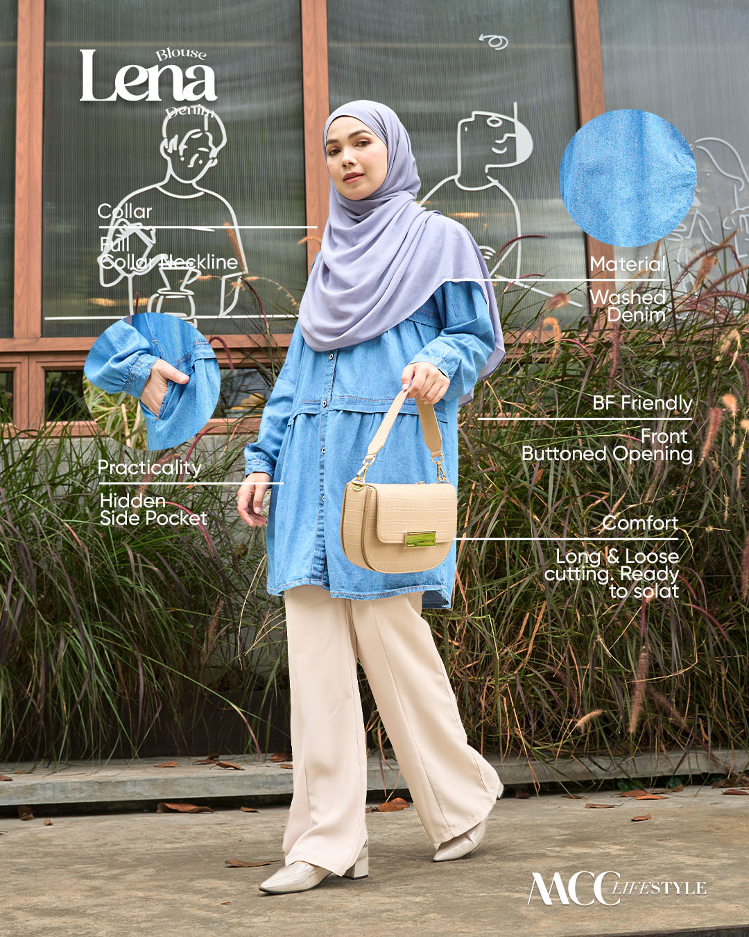 BLOUSE DENIM LENA
