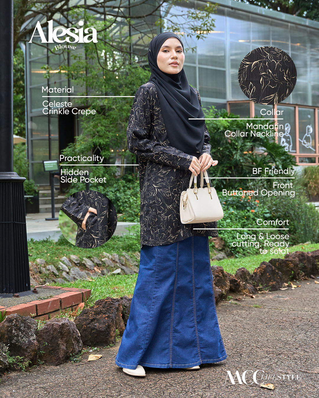 Blouse Alesia - Carnation Rose Series