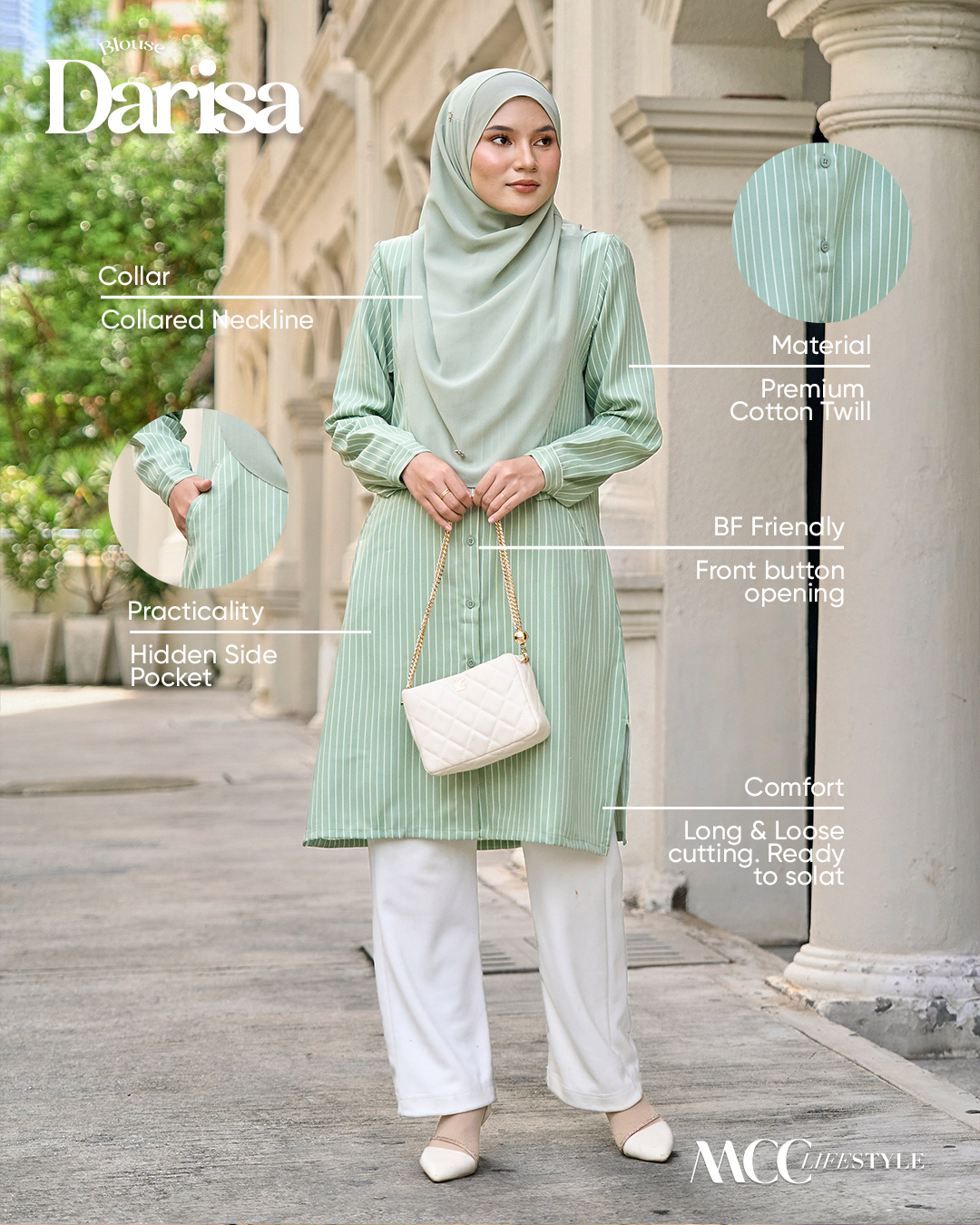 Blouse Darisa Stripe - Noris Series