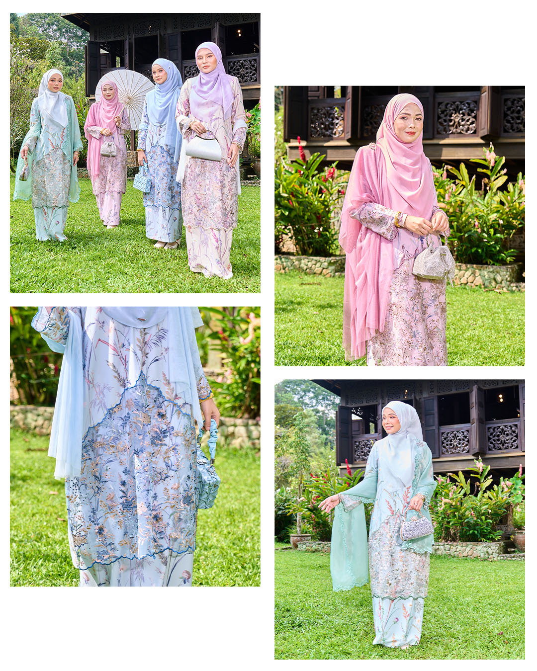 Baju Kurung Moden Sulam Lace Maryam