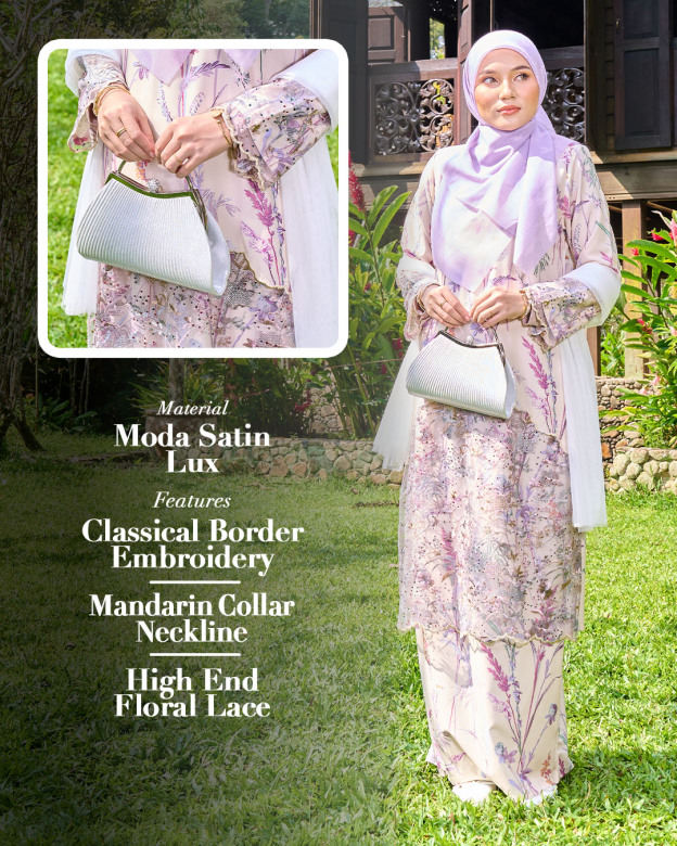 Baju Kurung Moden Sulam Lace Maryam
