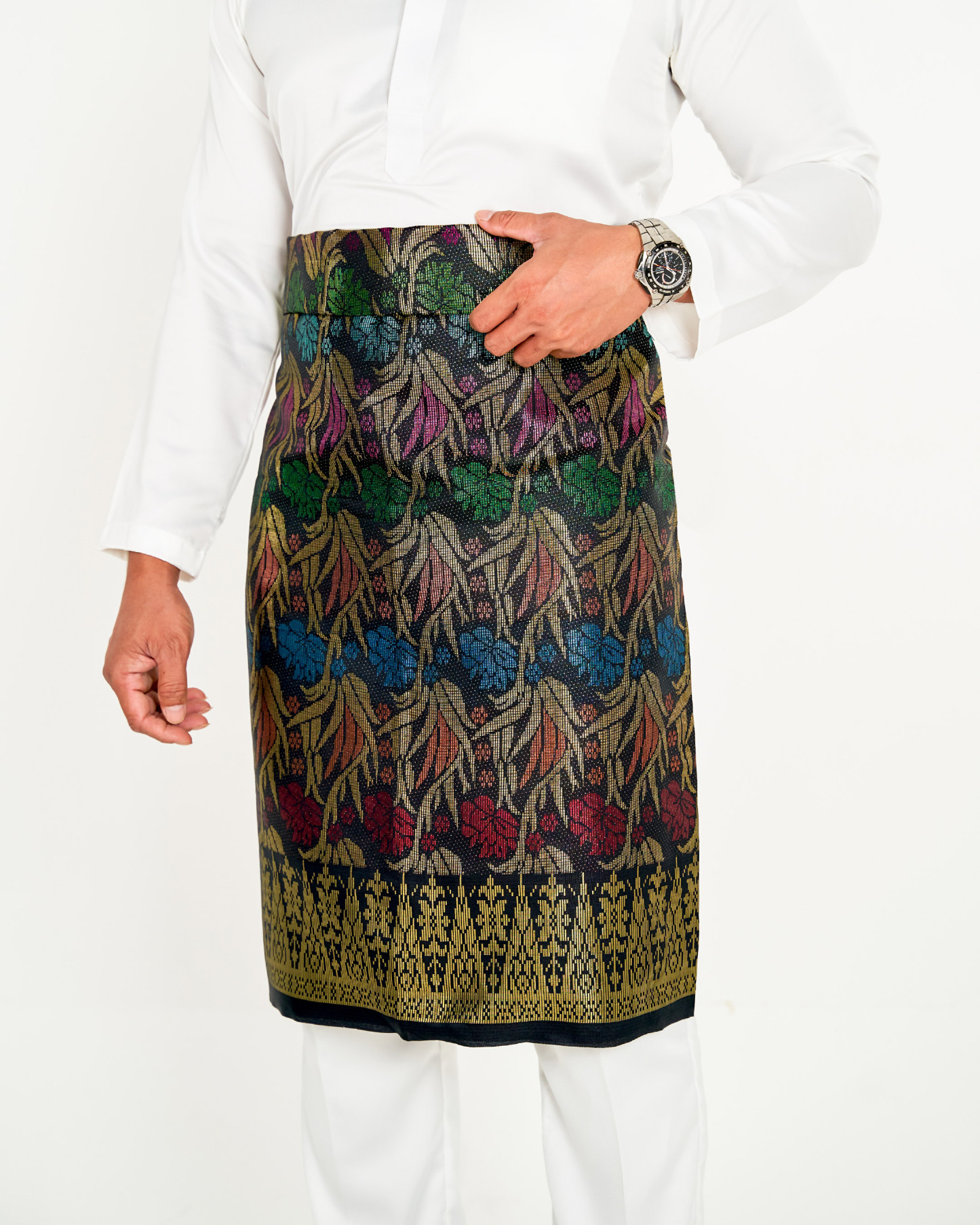Sampin Songket Tenun Exclusive Hombre - Gold Series