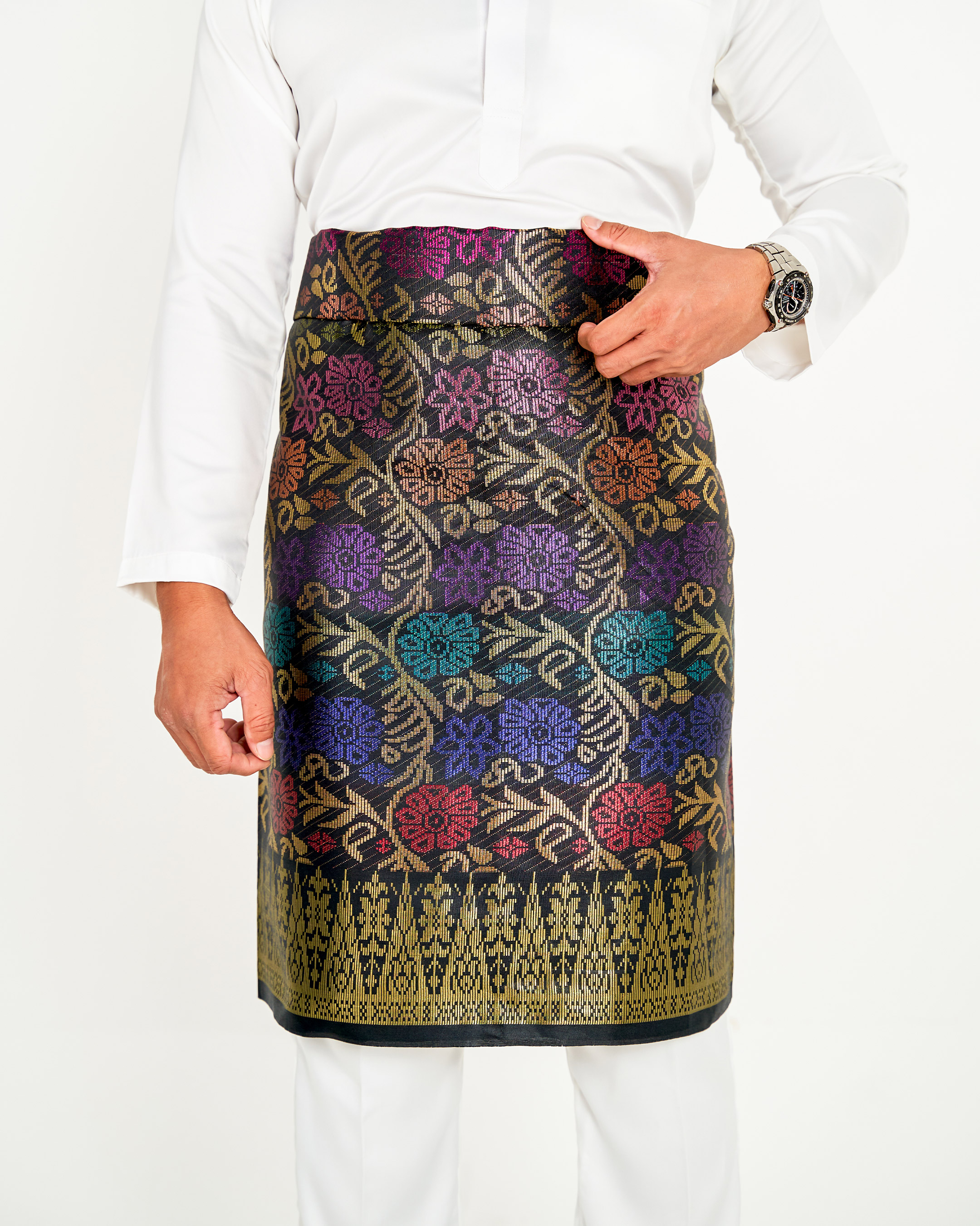 Sampin Songket Tenun Exclusive Hombre - Gold Series