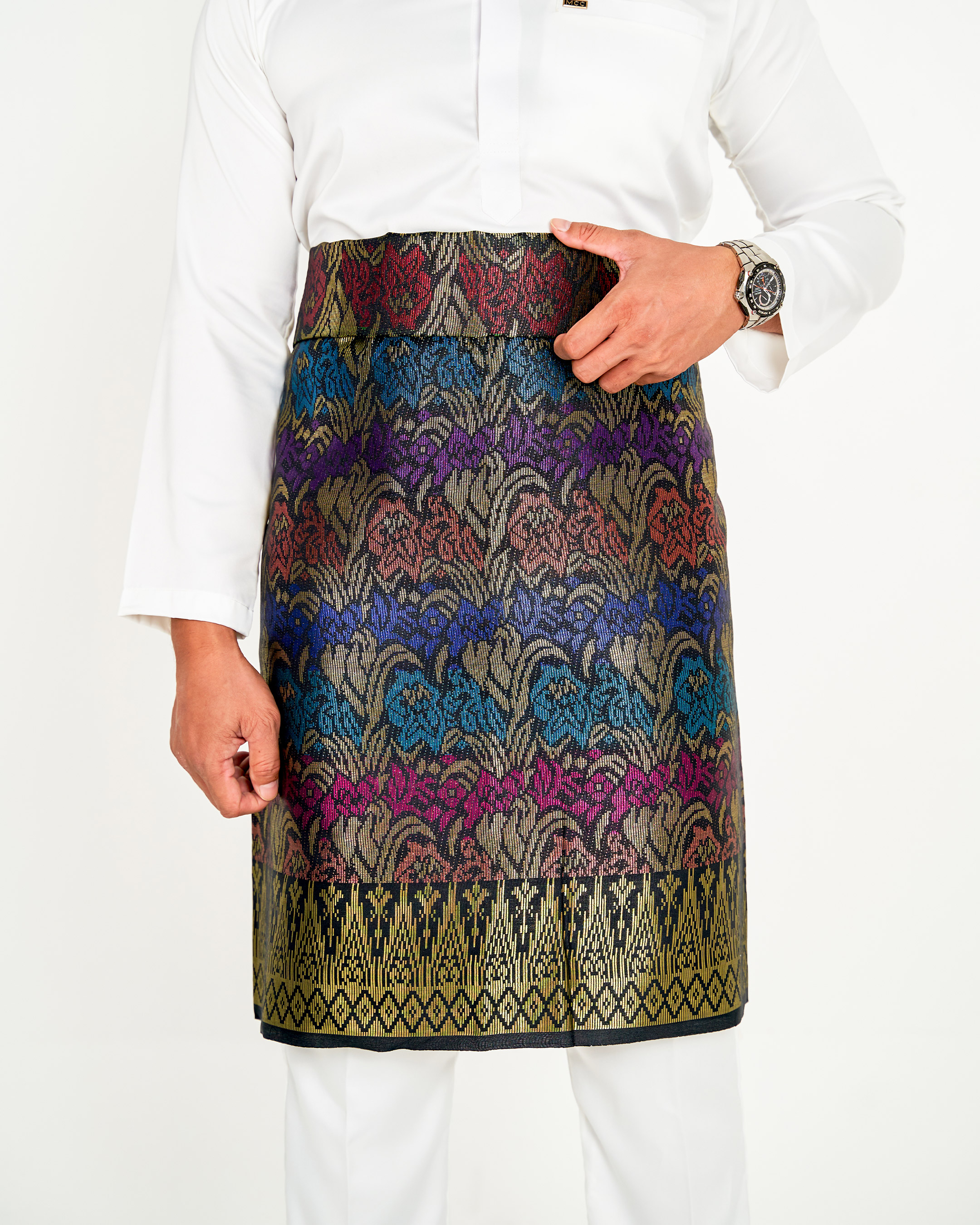 Sampin Songket Tenun Exclusive Hombre - Gold Series