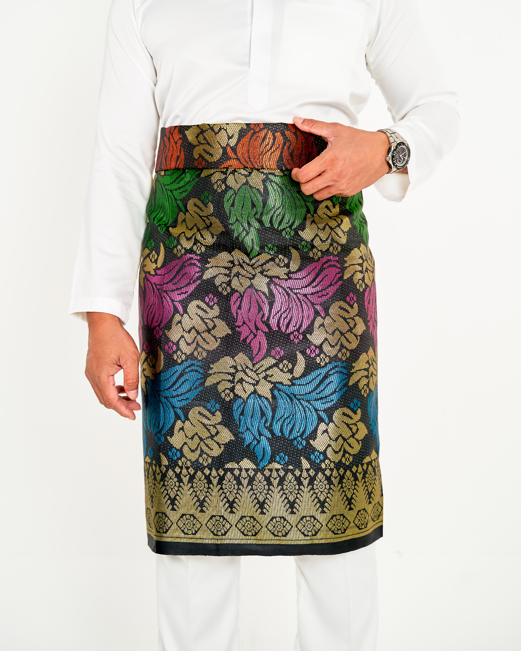 Sampin Songket Tenun Exclusive Hombre - Gold Series