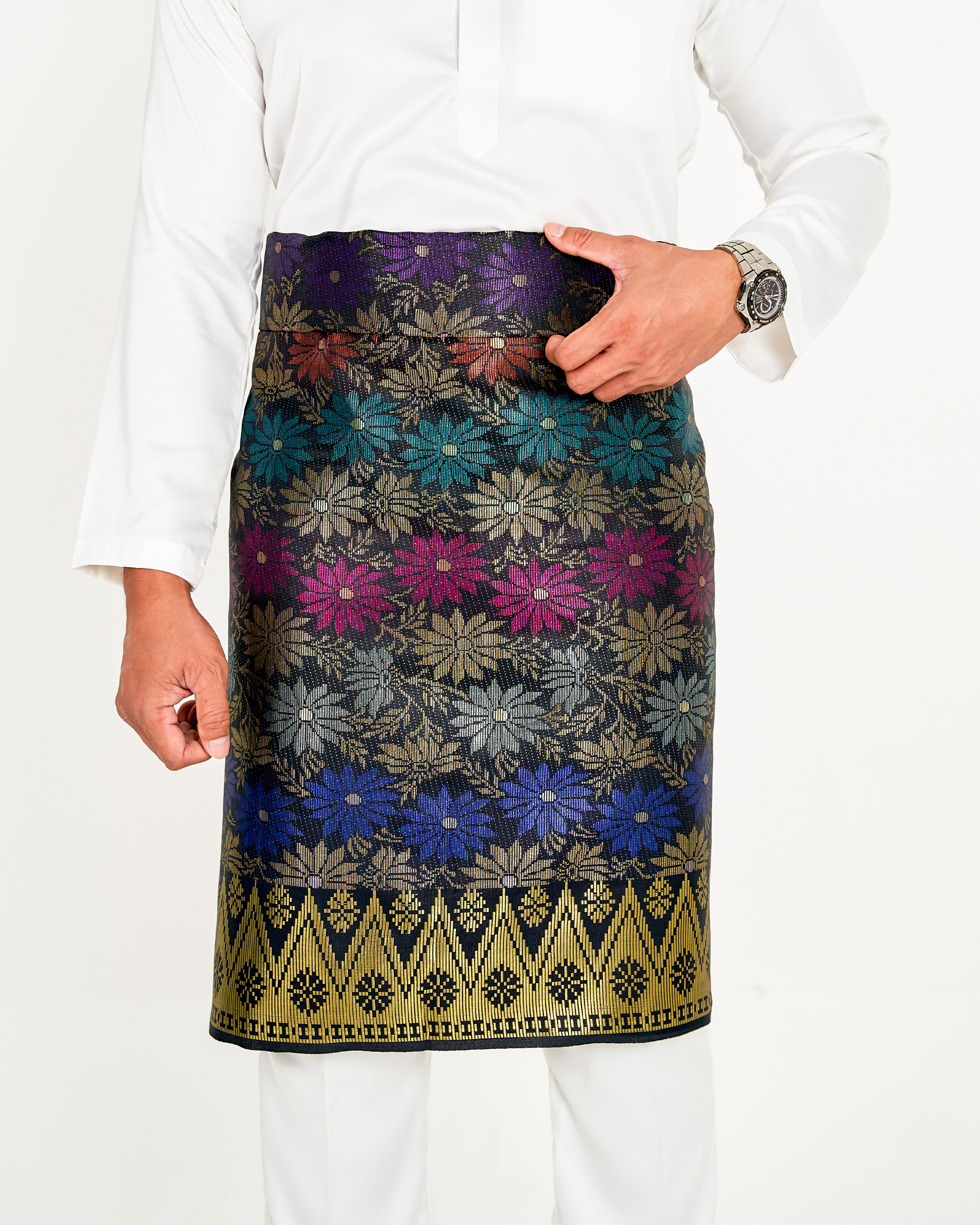 Sampin Songket Tenun Exclusive Hombre - Gold Series