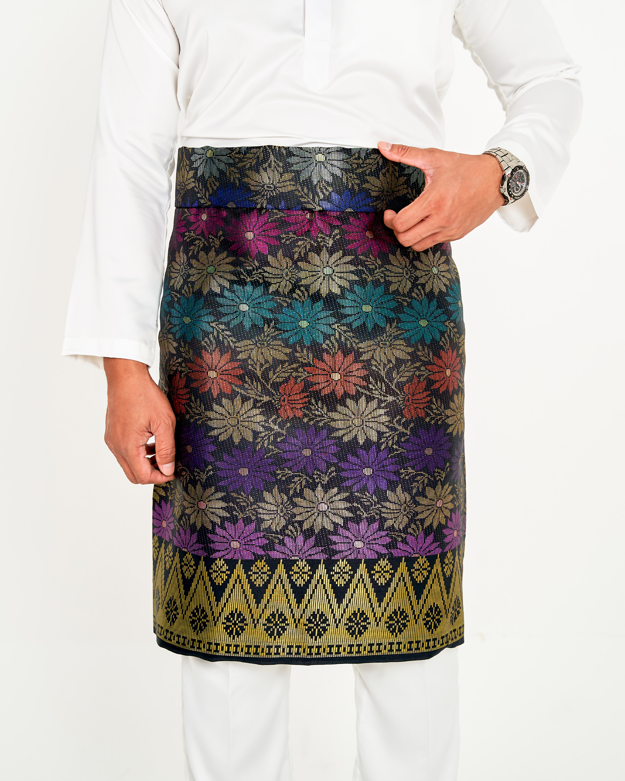 Sampin Songket Tenun Exclusive Hombre - Gold Series