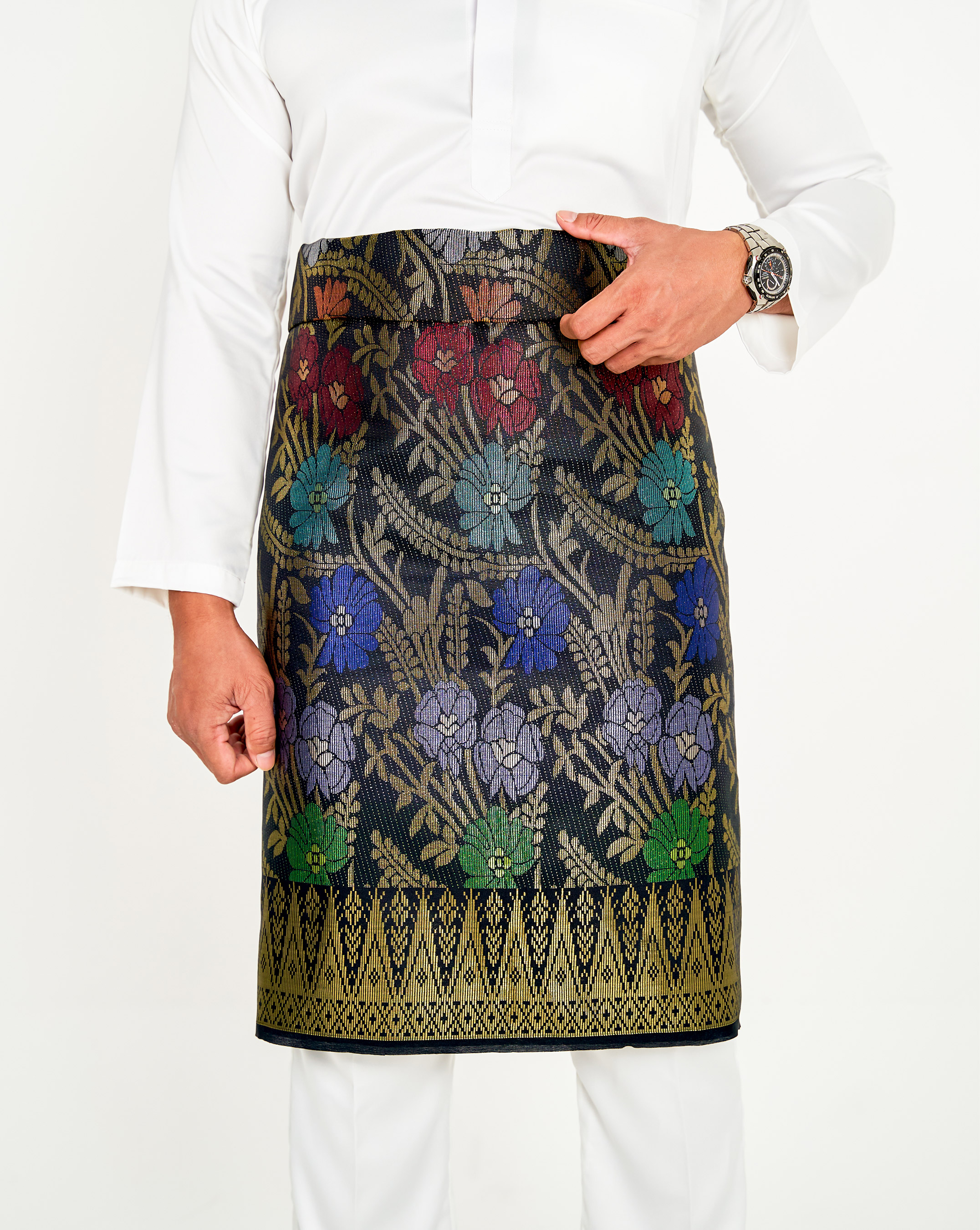 Sampin Songket Tenun Exclusive Hombre - Gold Series