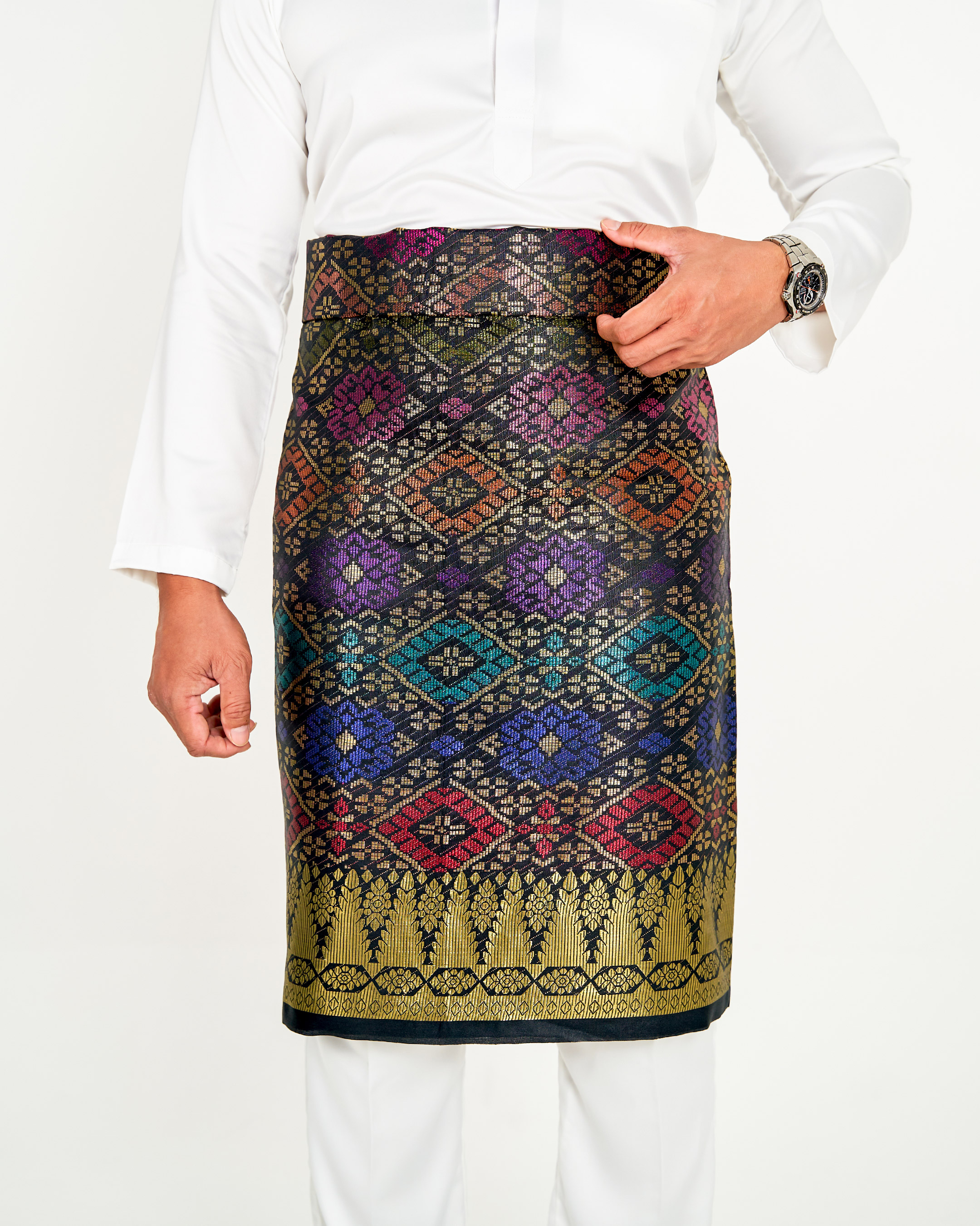 Sampin Songket Tenun Exclusive Hombre - Gold Series