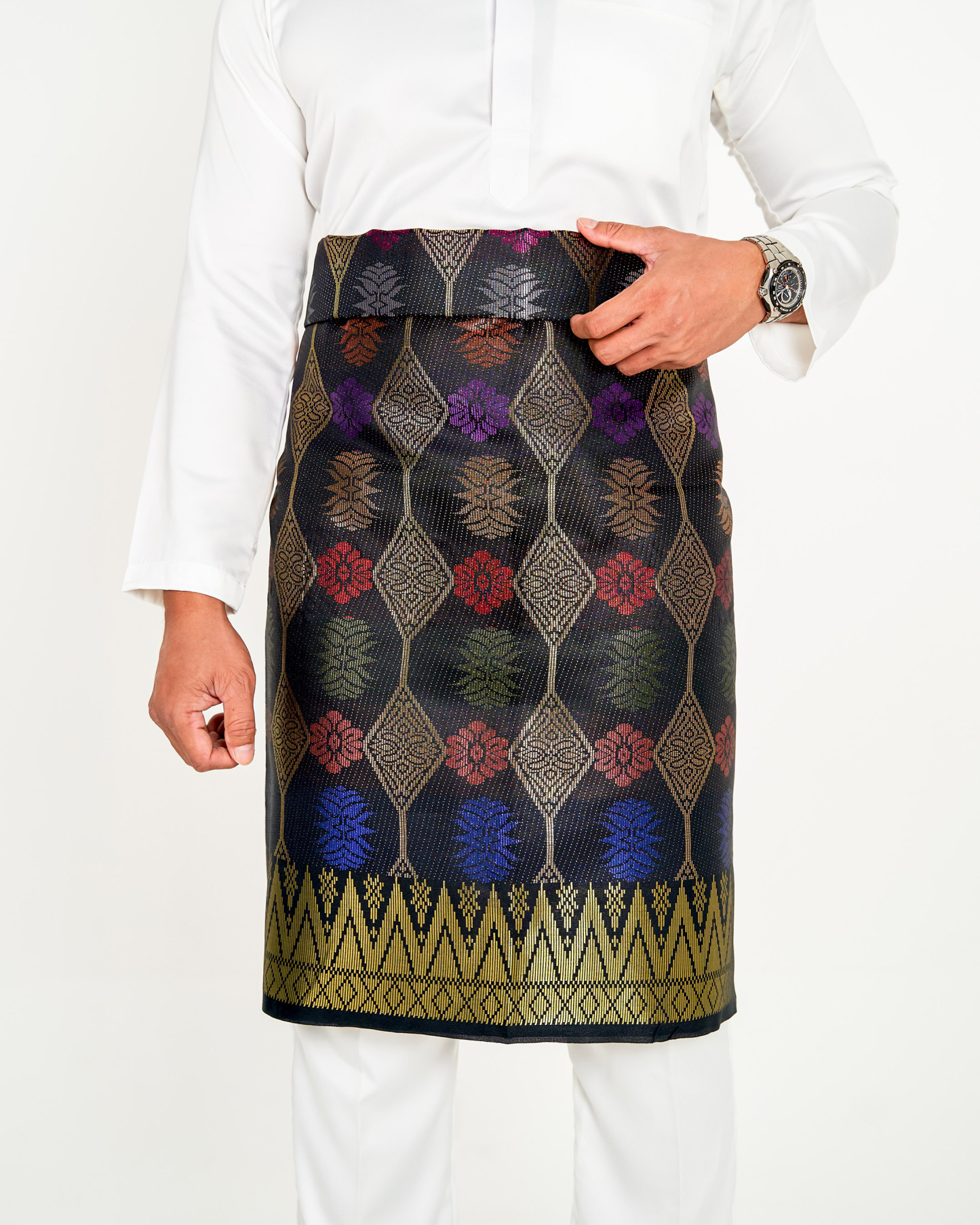 Sampin Songket Tenun Exclusive Hombre - Gold Series