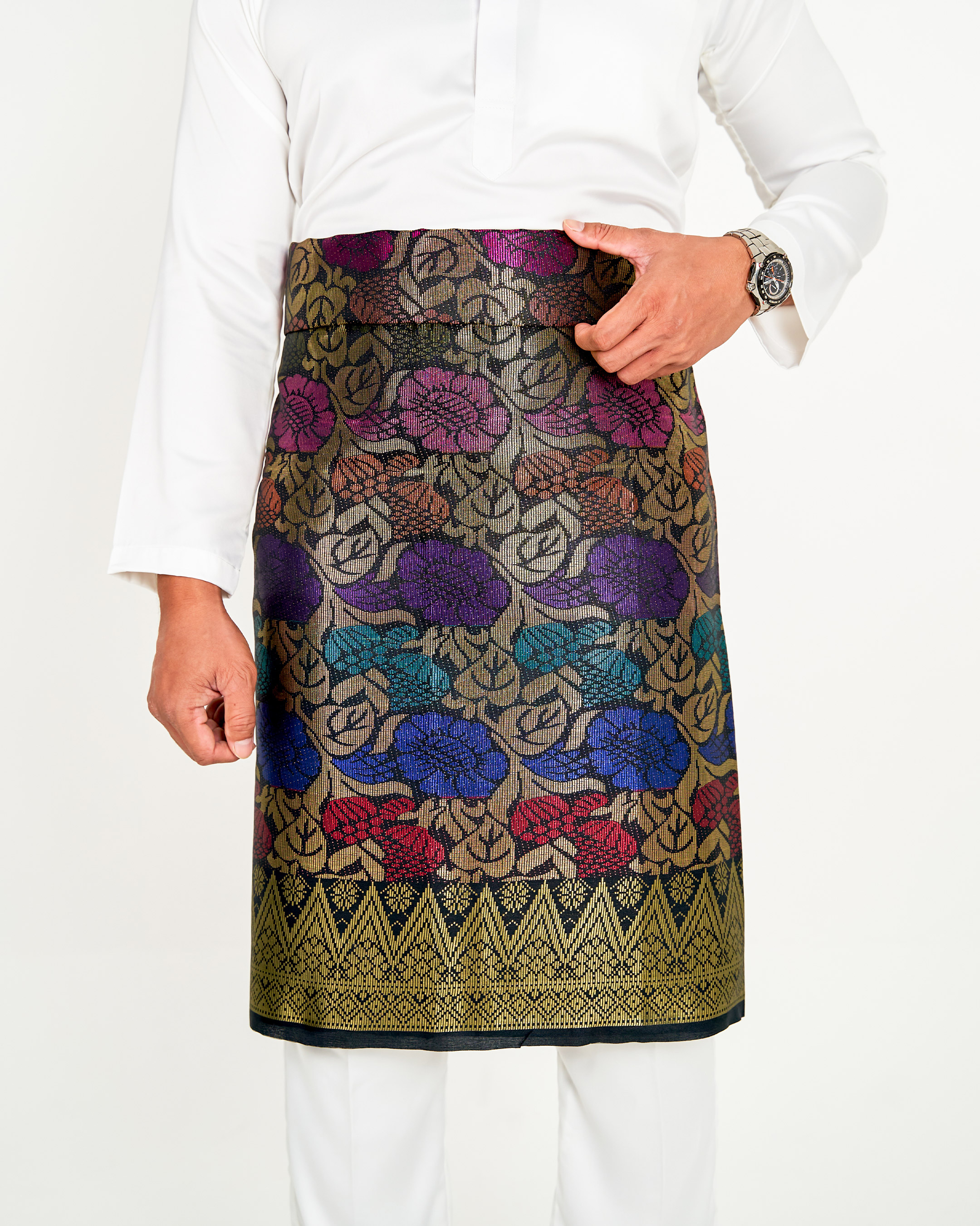 Sampin Songket Tenun Exclusive Hombre - Gold Series