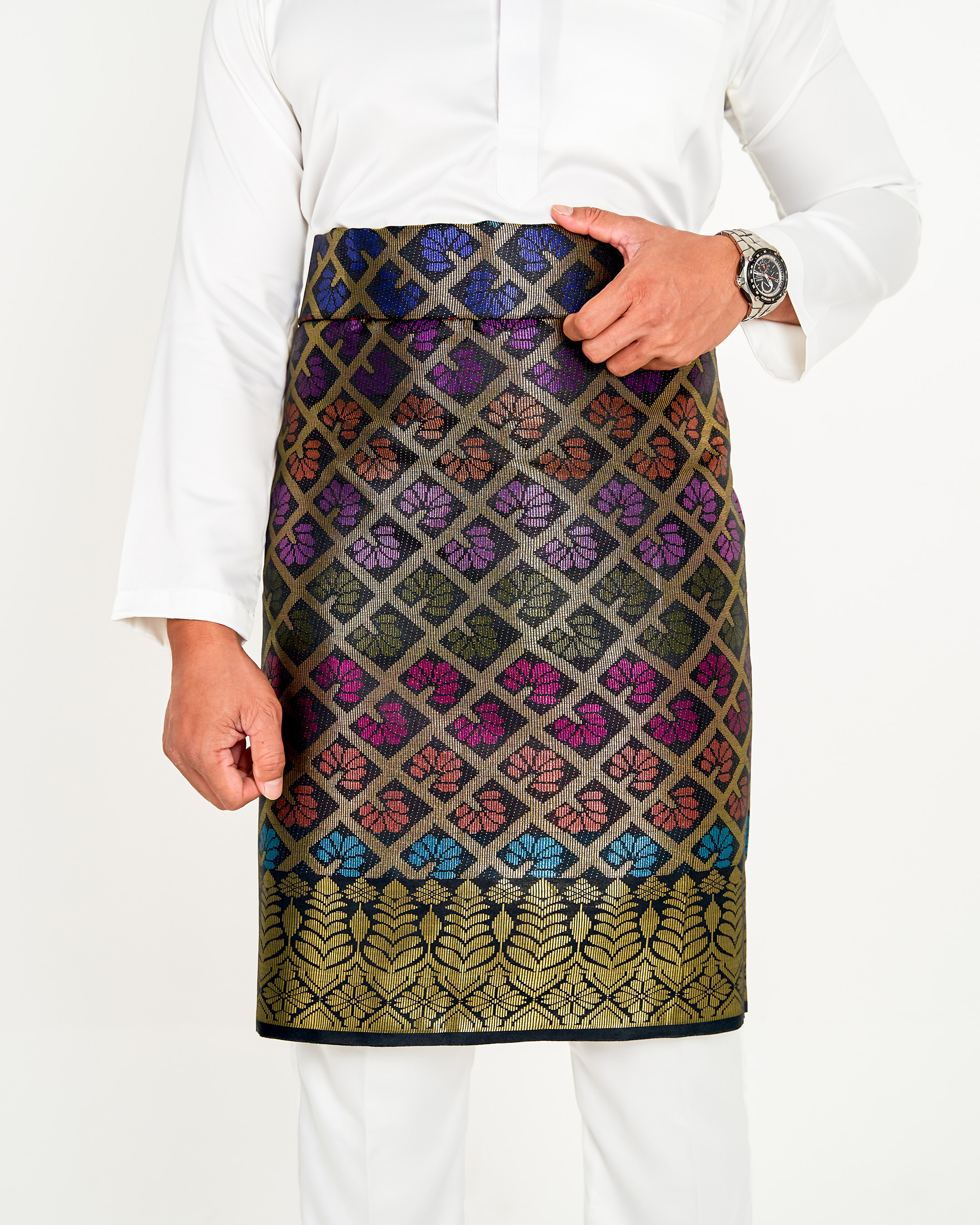 Sampin Songket Tenun Exclusive Hombre - Gold Series