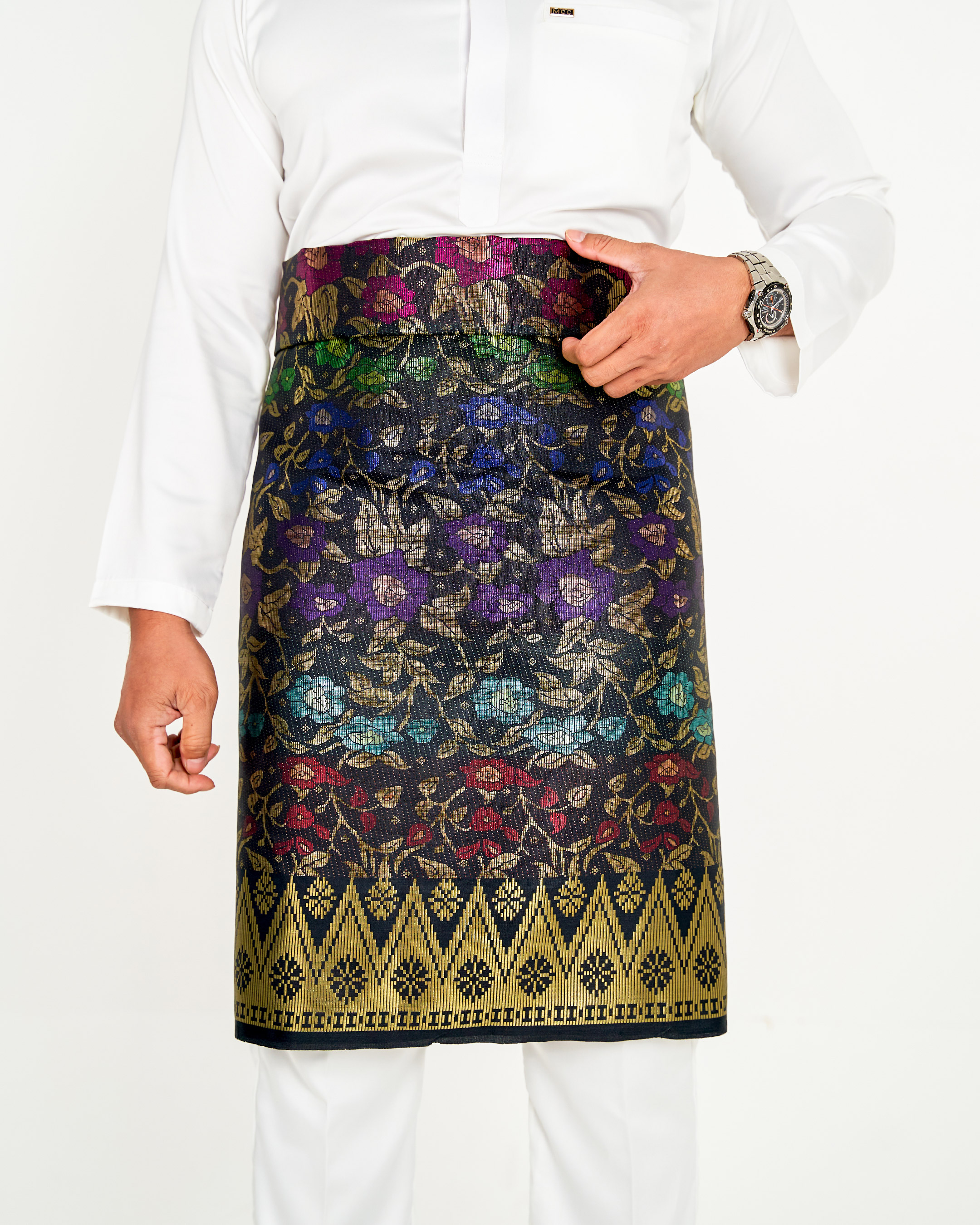 Sampin Songket Tenun Exclusive Hombre - Gold Series