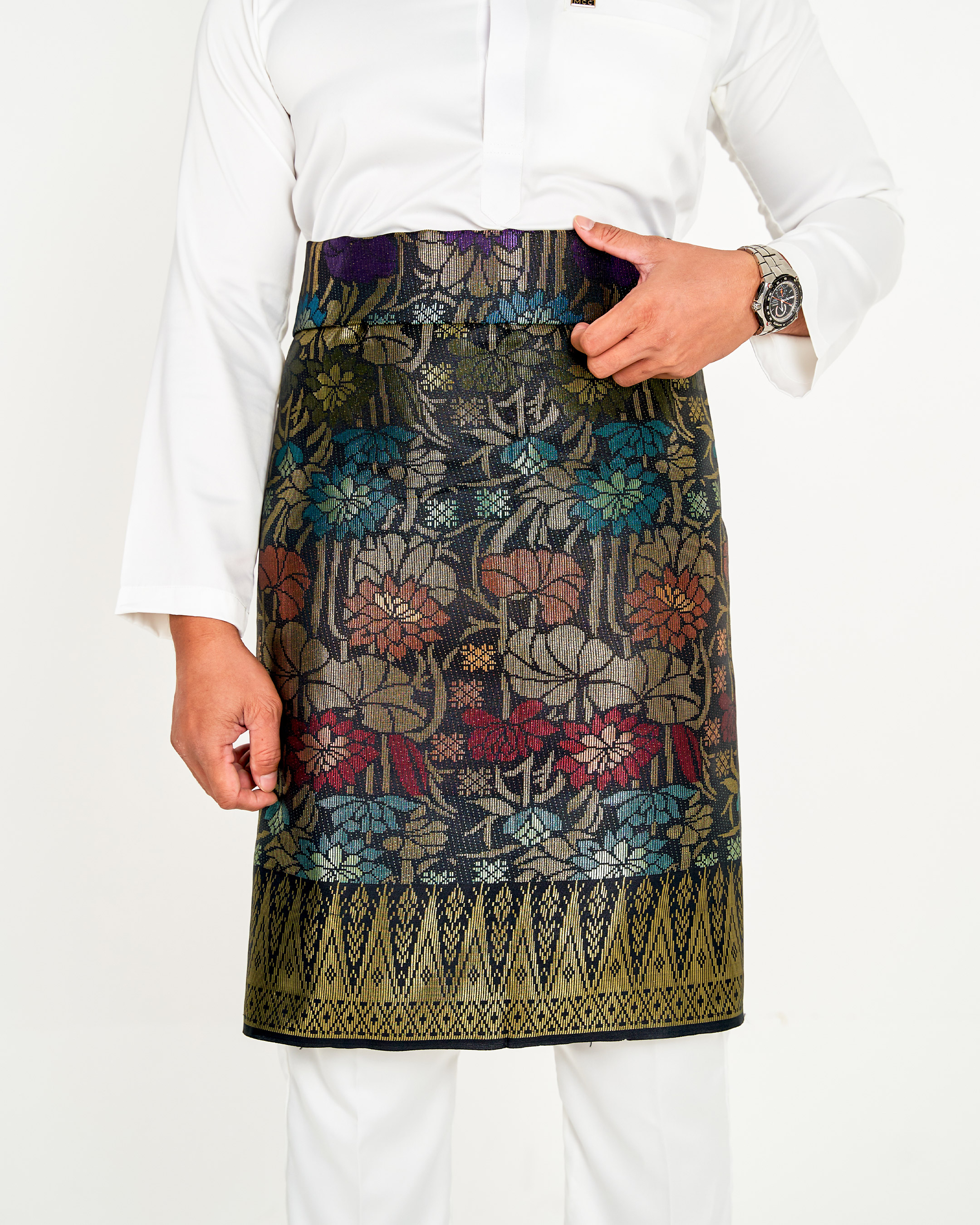 Sampin Songket Tenun Exclusive Hombre - Gold Series