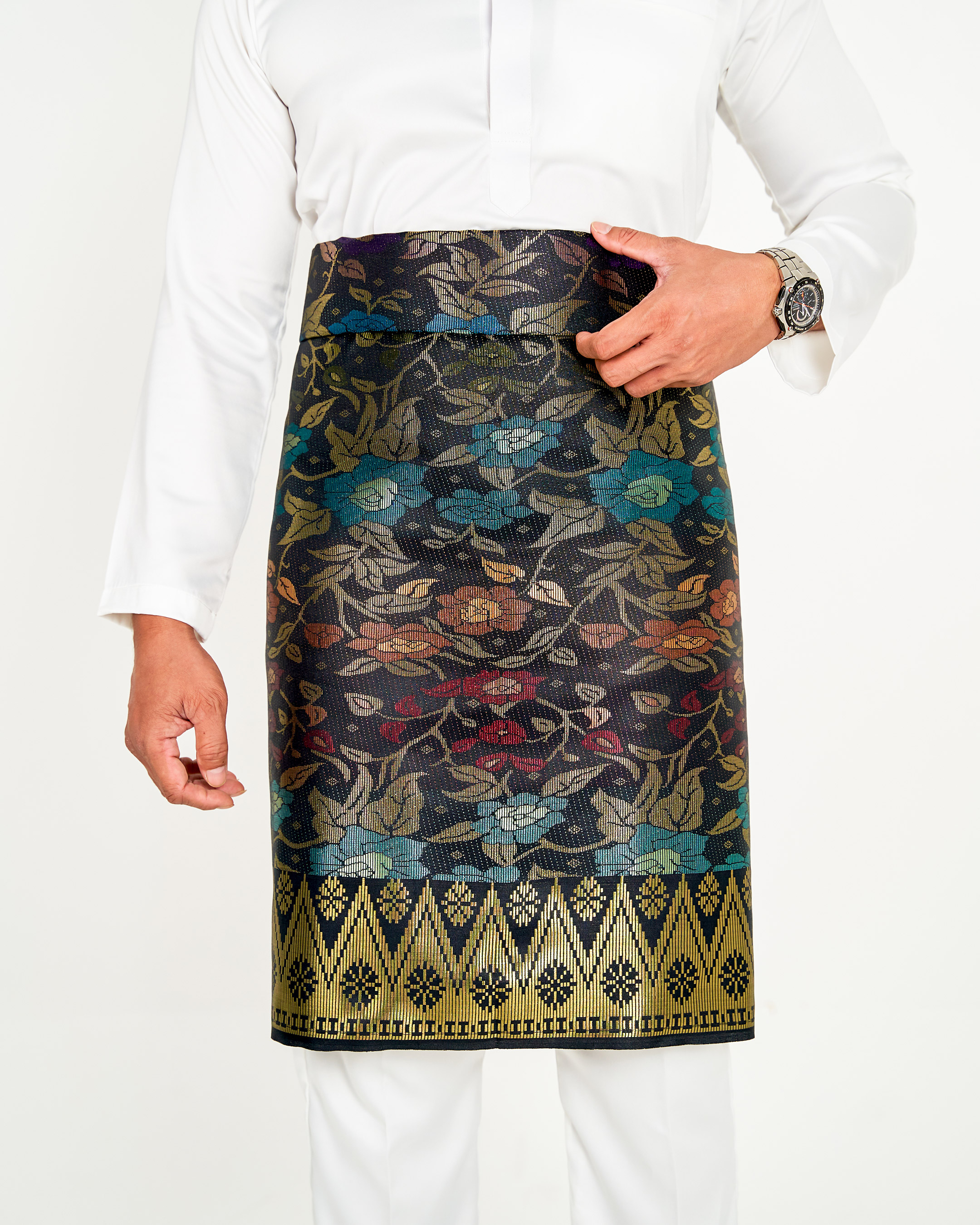 Sampin Songket Tenun Exclusive Hombre - Gold Series