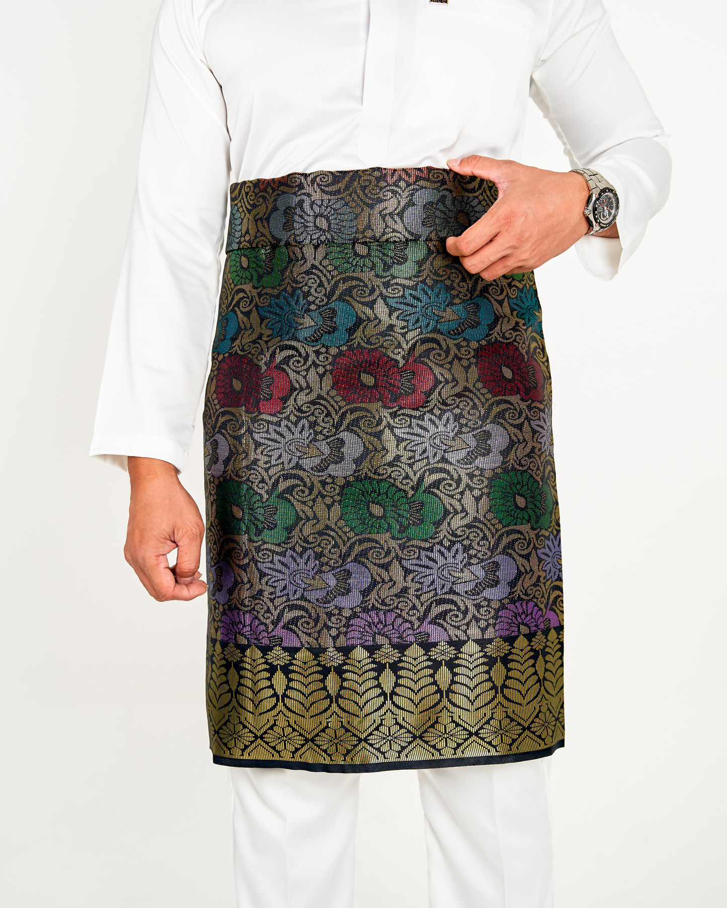 Sampin Songket Tenun Exclusive Hombre - Gold Series