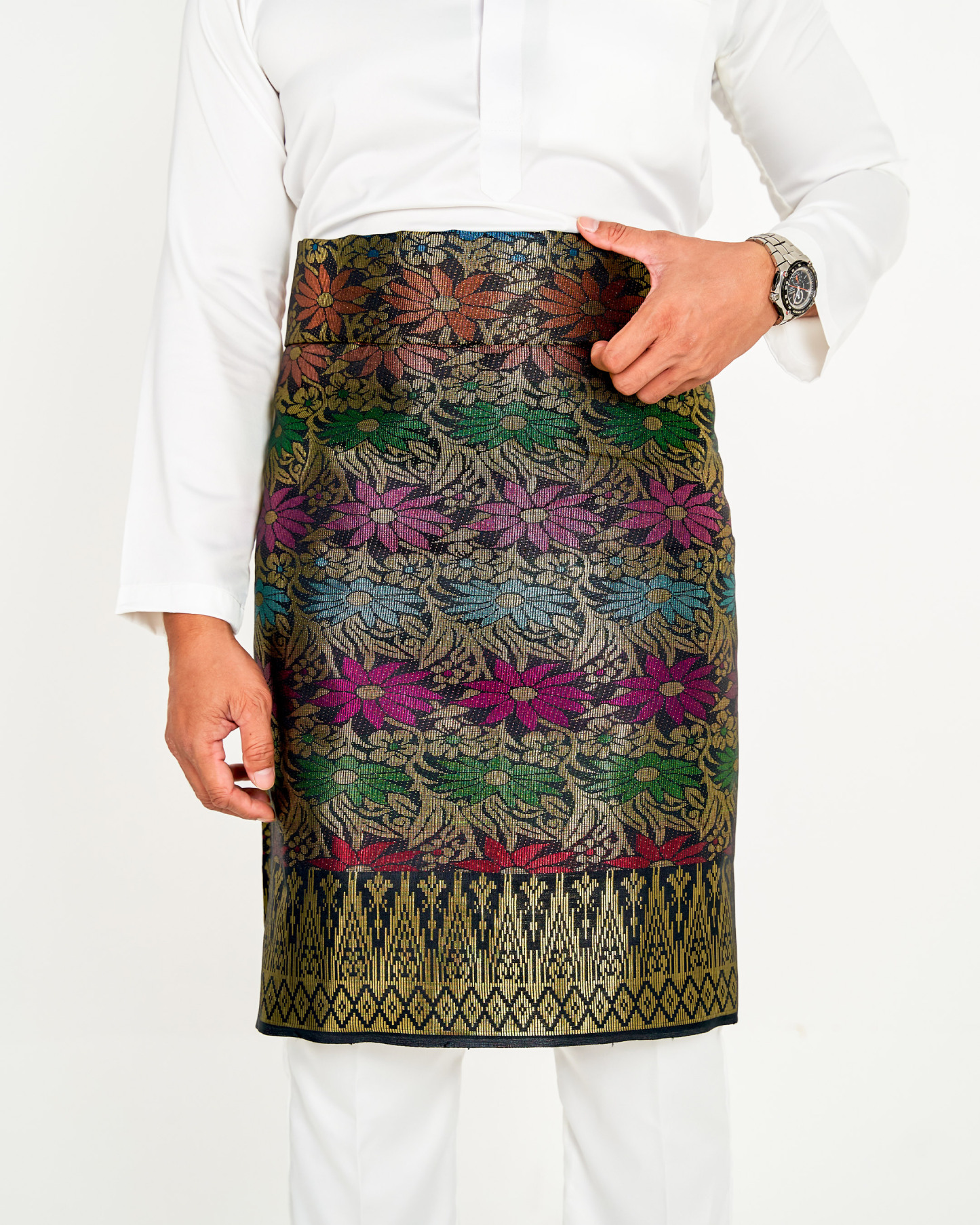 Sampin Songket Tenun Exclusive Hombre - Gold Series