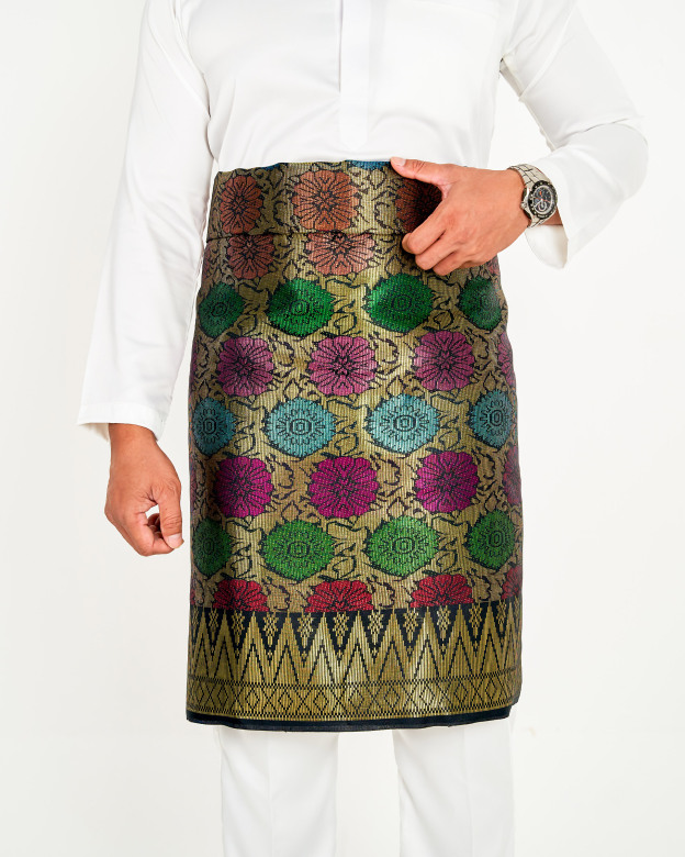 Sampin Songket Tenun Exclusive Hombre - Gold Series