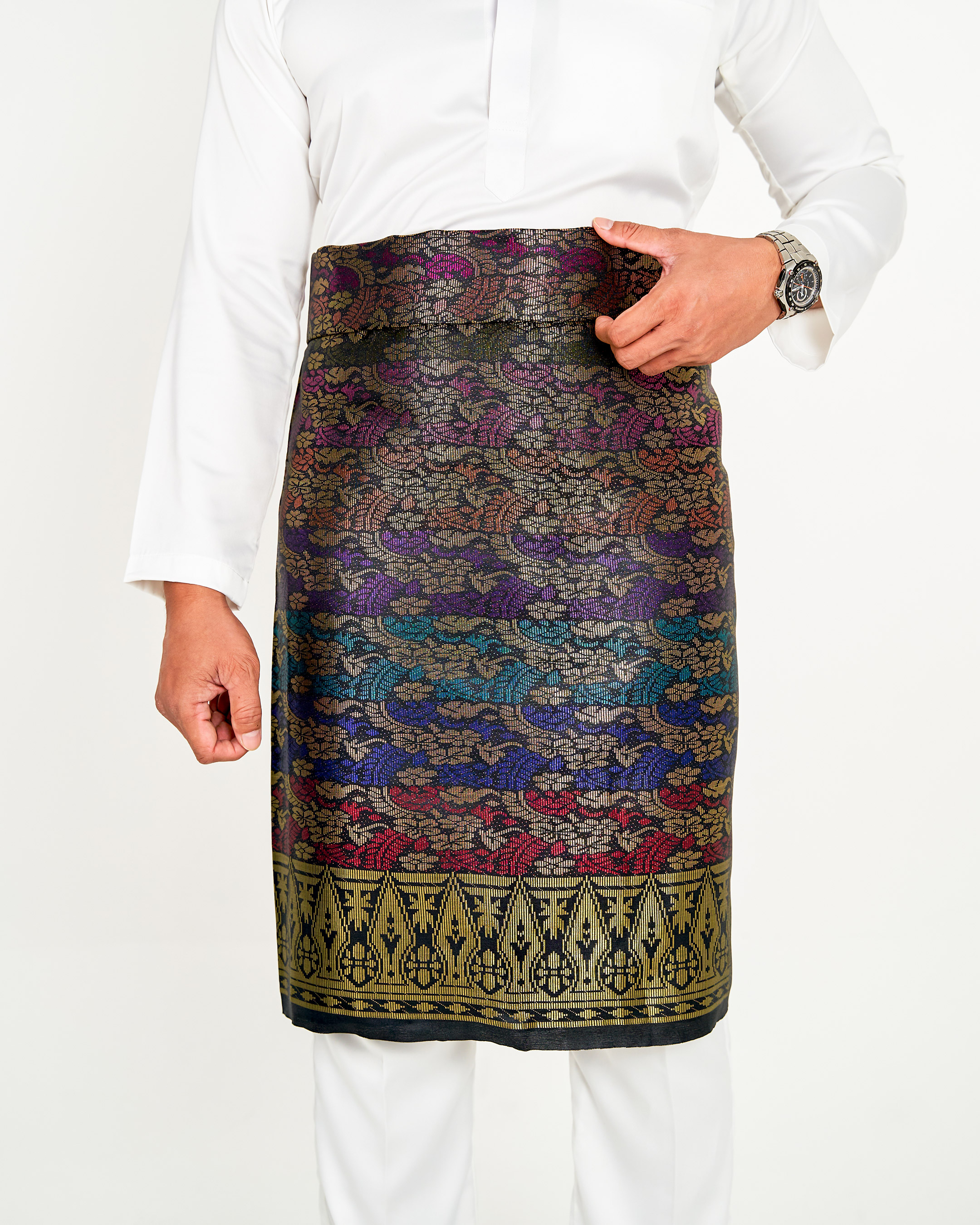 Sampin Songket Tenun Exclusive Hombre - Gold Series