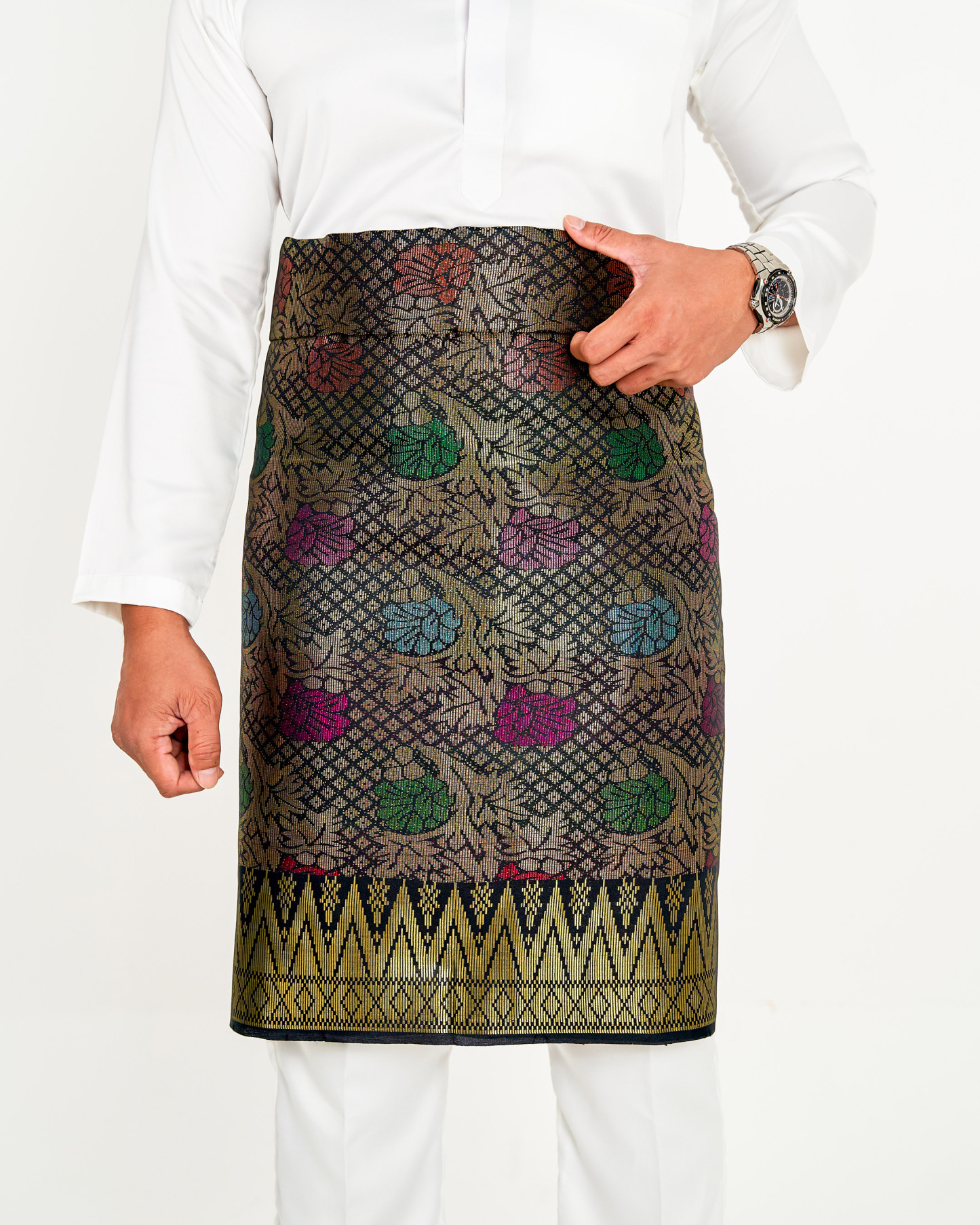 Sampin Songket Tenun Exclusive Hombre - Gold Series