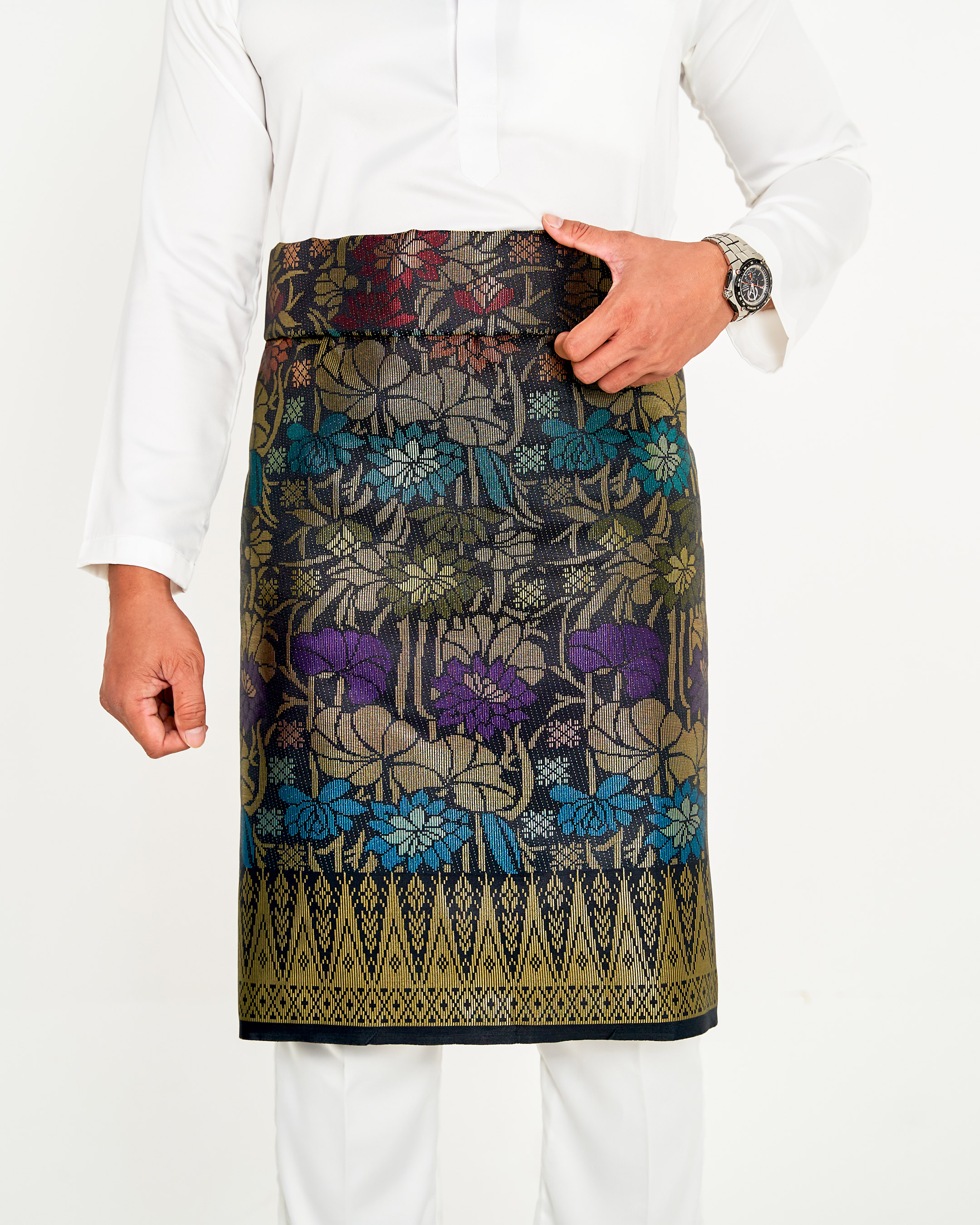 Sampin Songket Tenun Exclusive Hombre - Gold Series