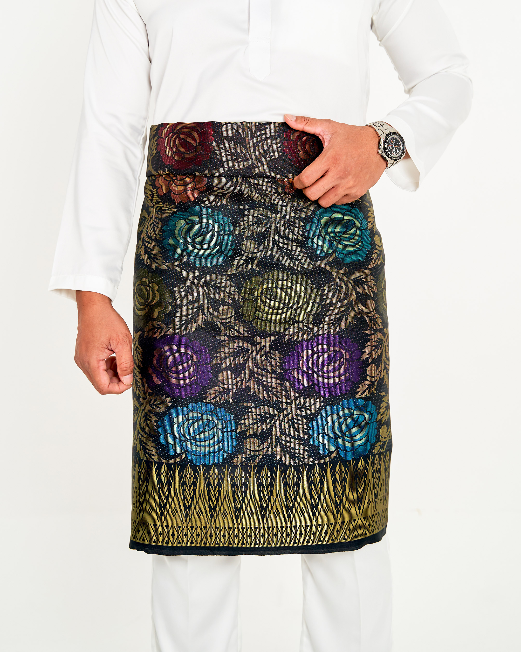 Sampin Songket Tenun Exclusive Hombre - Gold Series