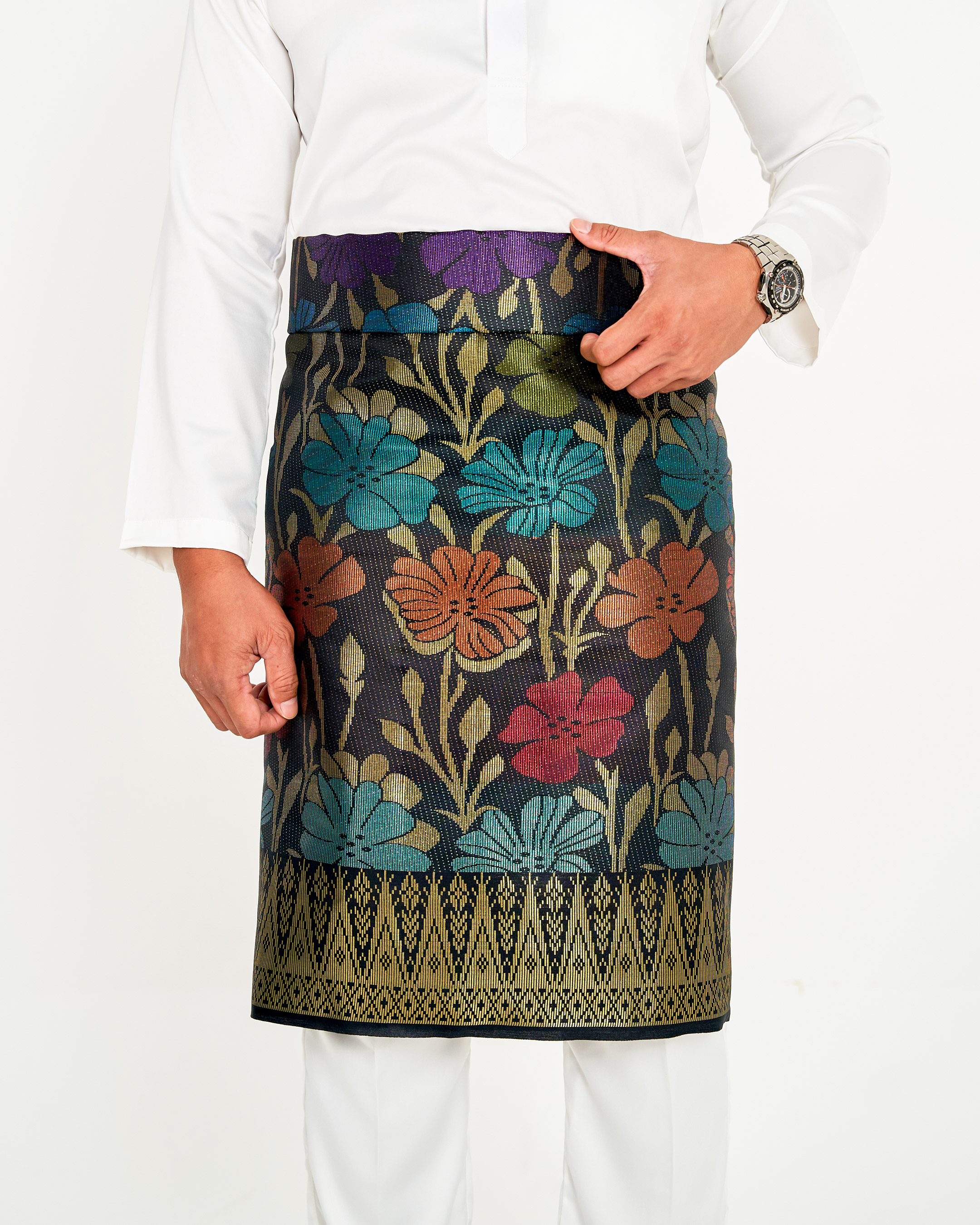 Sampin Songket Tenun Exclusive Hombre - Gold Series