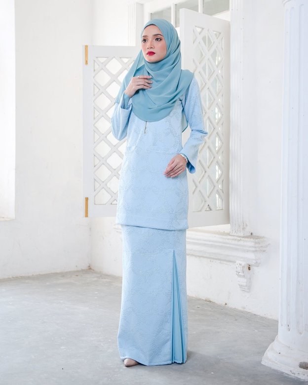 Baju Kurung Kedah Gyny - Breeze Blue