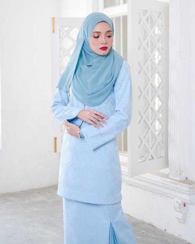 Baju Kurung Kedah Gyny - Breeze Blue