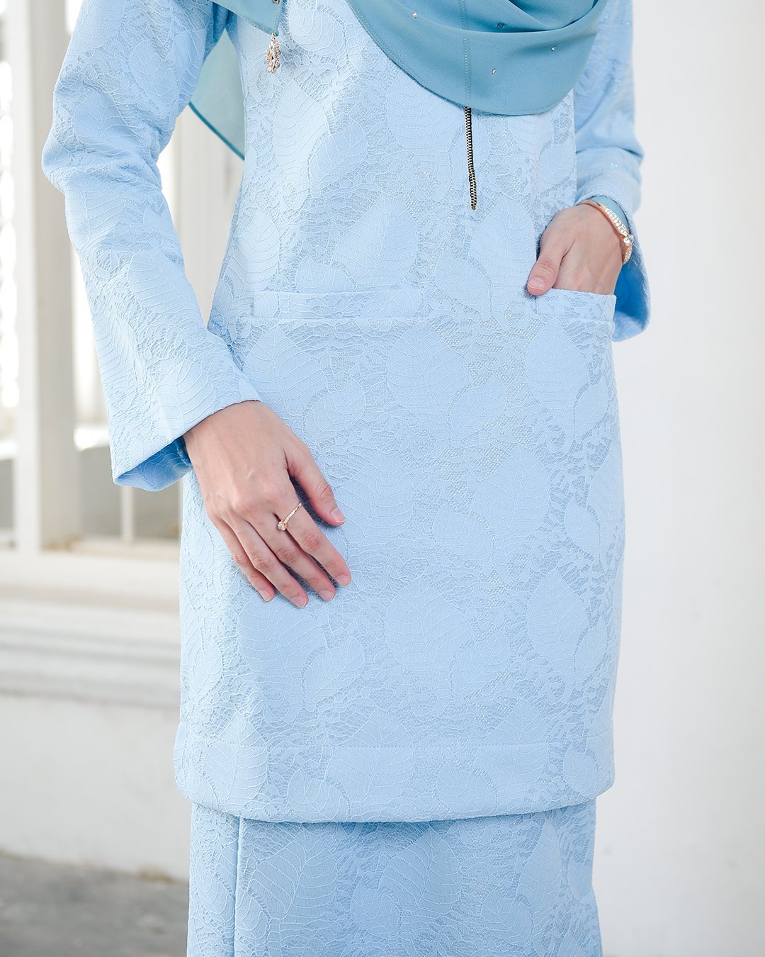 Baju Kurung Kedah Gyny - Breeze Blue