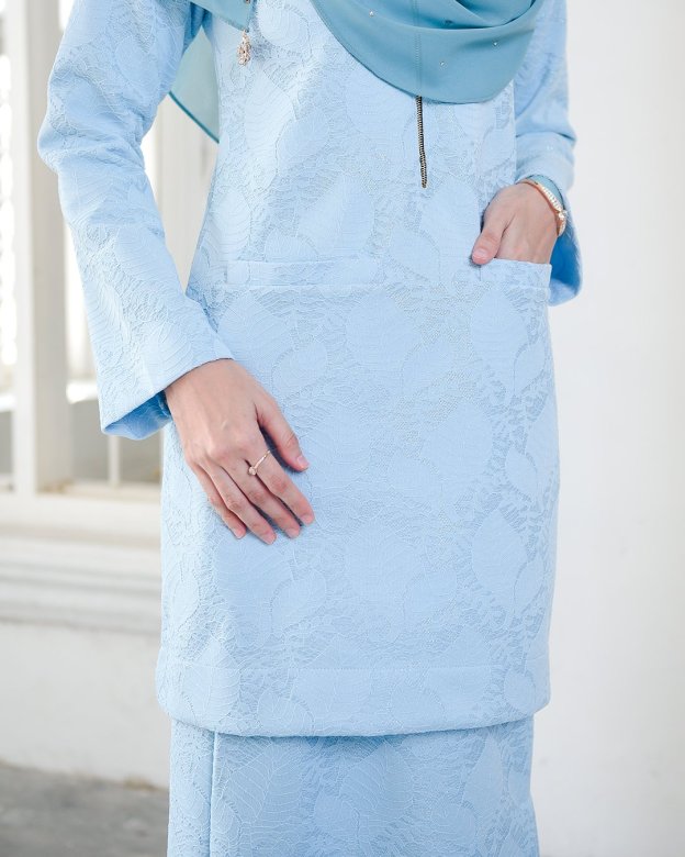 Baju Kurung Kedah Gyny - Breeze Blue