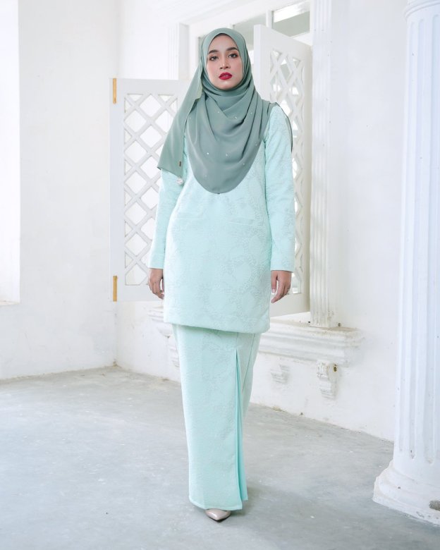 Baju Kurung Kedah Gyny - Mint Green