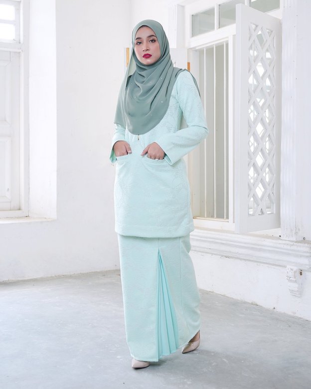 Baju Kurung Kedah Gyny - Mint Green