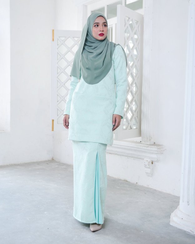 Baju Kurung Kedah Gyny - Mint Green