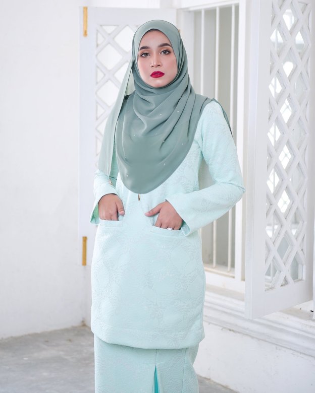 Baju Kurung Kedah Gyny - Mint Green