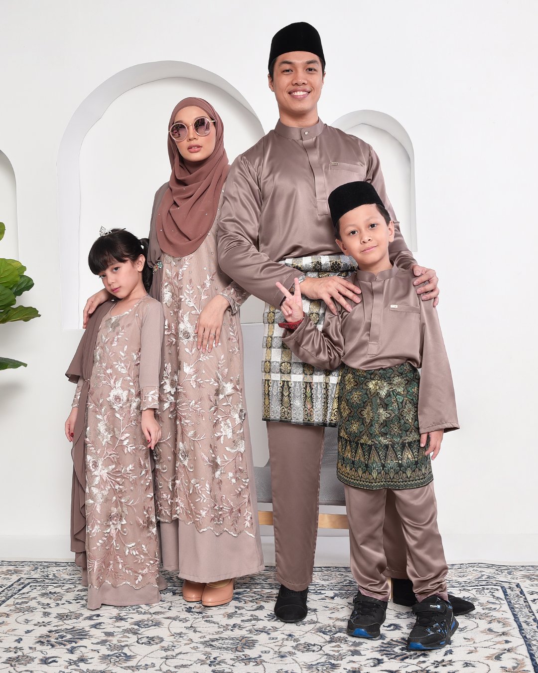 Baju Melayu Hamza Slim Fit - Espresso Brown