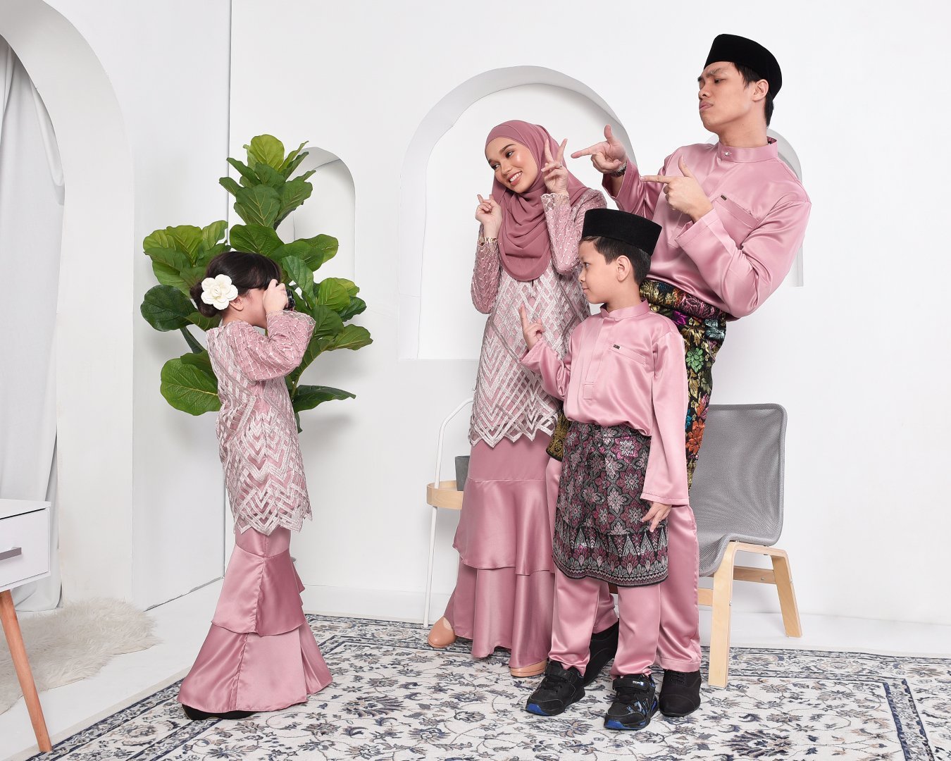 Baju Melayu Hamza Slim Fit - Quartz Pink