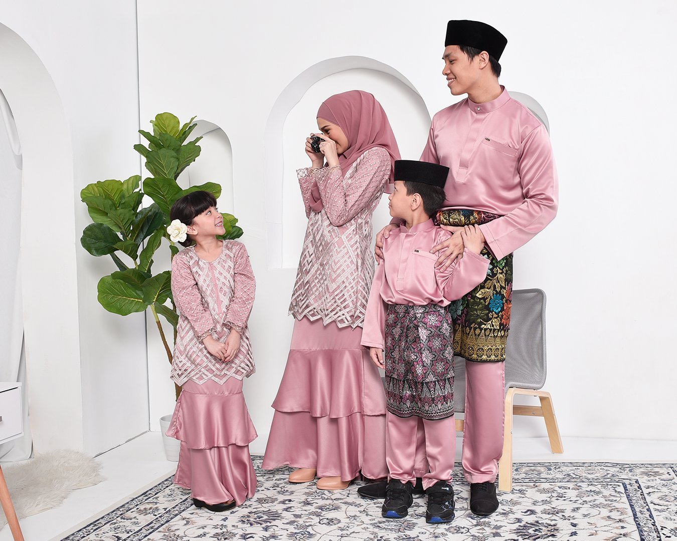 Baju Melayu Hamza Slim Fit - Quartz Pink